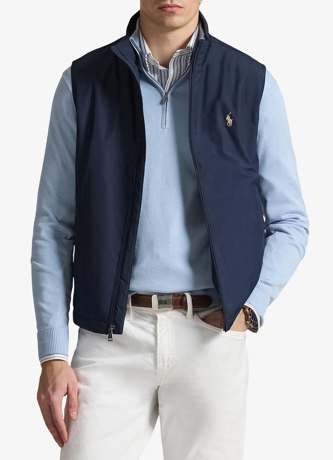 Ralph Lauren Southland gewatteerde bodywarmer met steekzakken - detail 4 collection navy-2wqu