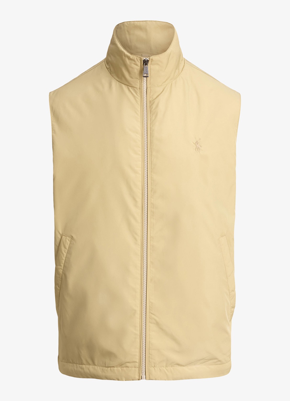 Ralph Lauren Southland gewatteerde bodywarmer met steekzakken - voorkant 3 dune tan-33g2