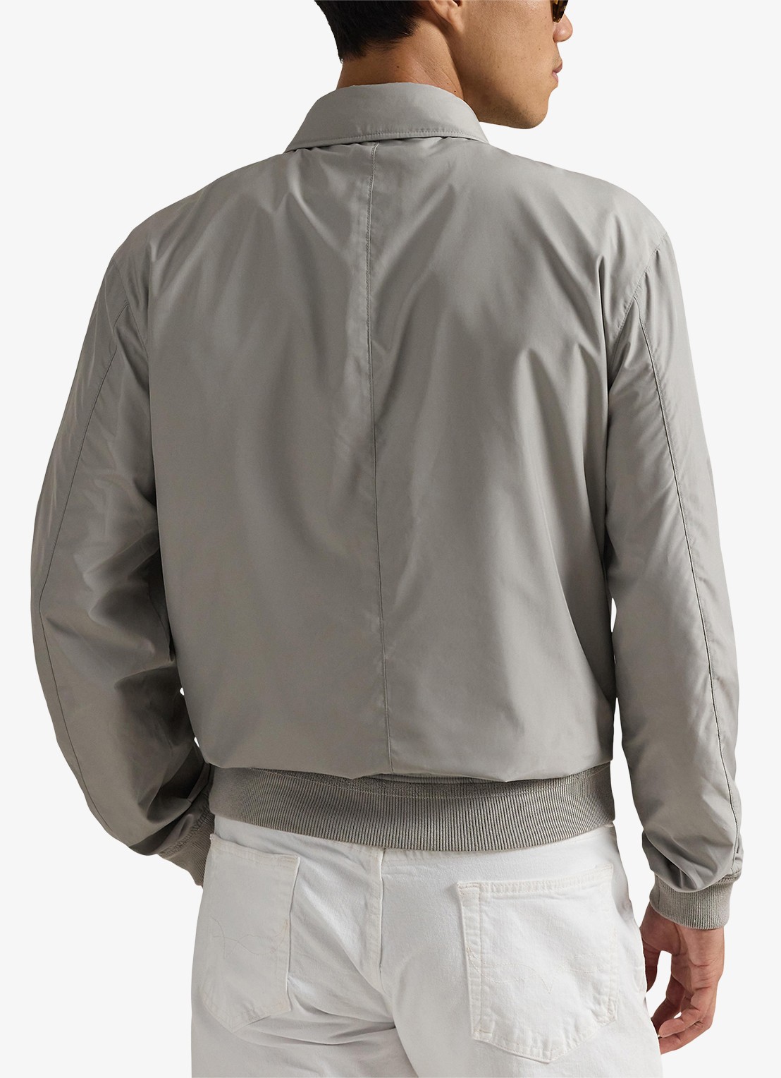 Ralph Lauren Southland jack met klepzakken en logoborduring - achterkant 2 grey fog / grijs