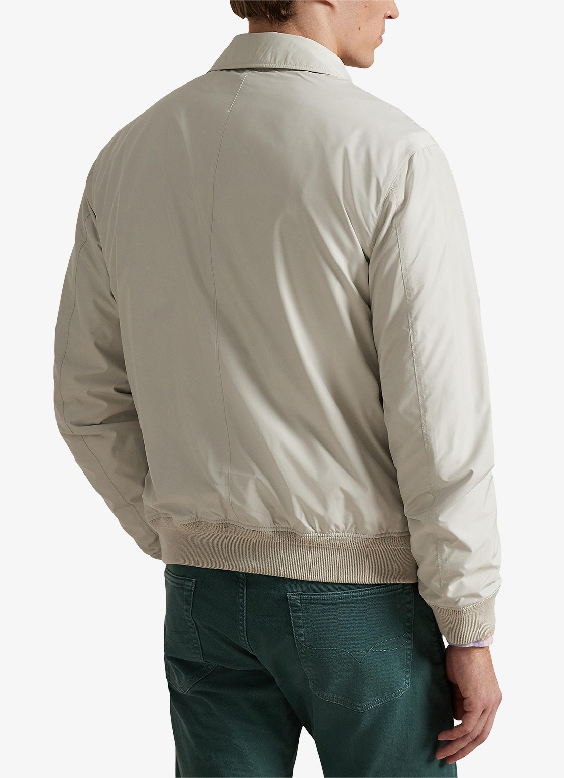 Ralph Lauren Southland jack met klepzakken en logoborduring - achterkant dove grey / lichtgrijs