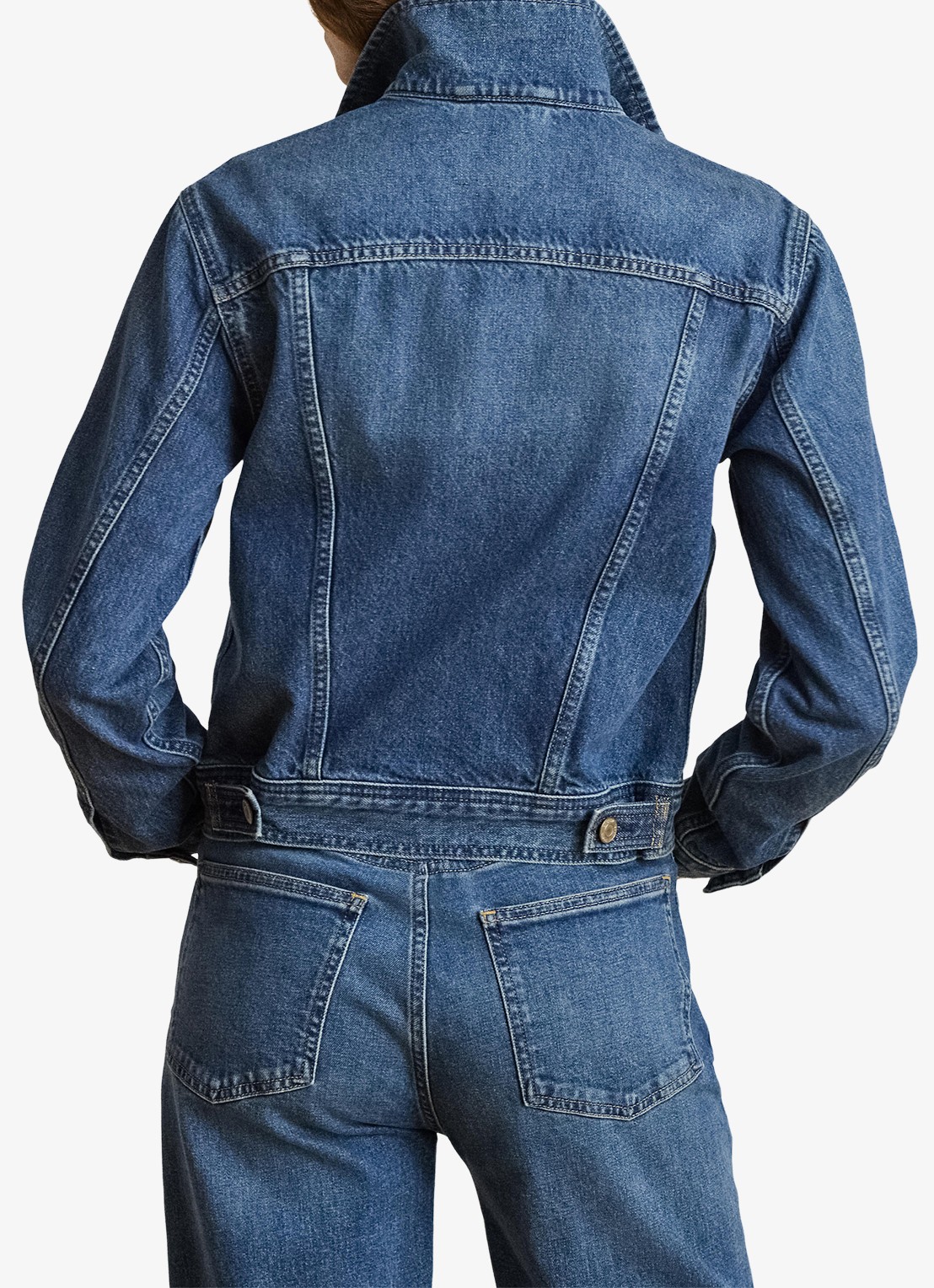 Ralph Lauren Spijkerjas met borstzakken - achterkant 3 atlantic blue wash / indigo