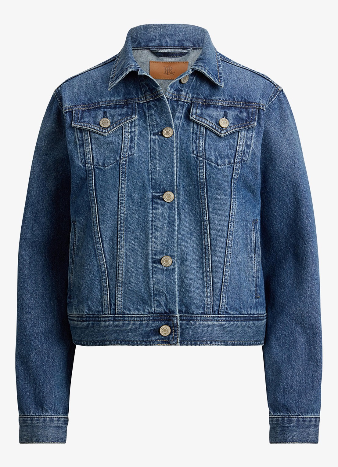 Ralph Lauren Spijkerjas met borstzakken - voorkant atlantic blue wash / indigo