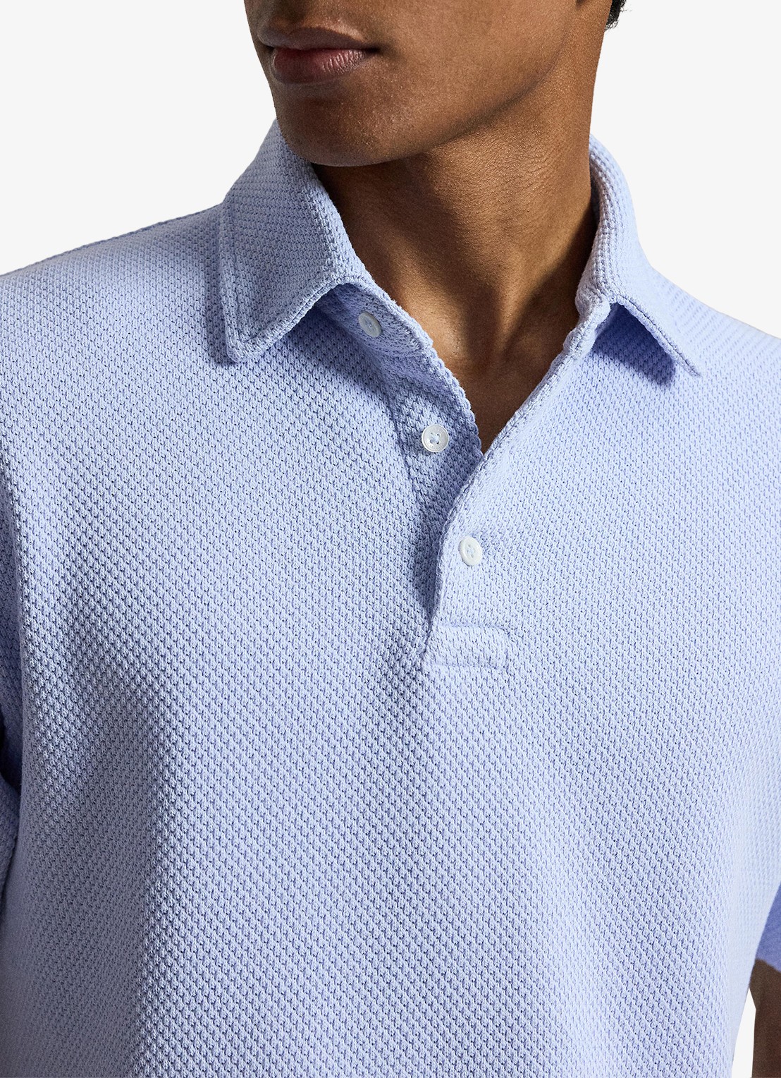 Ralph Lauren Standard fit polo van piqué katoen - detail 4 pebble blue / blauw