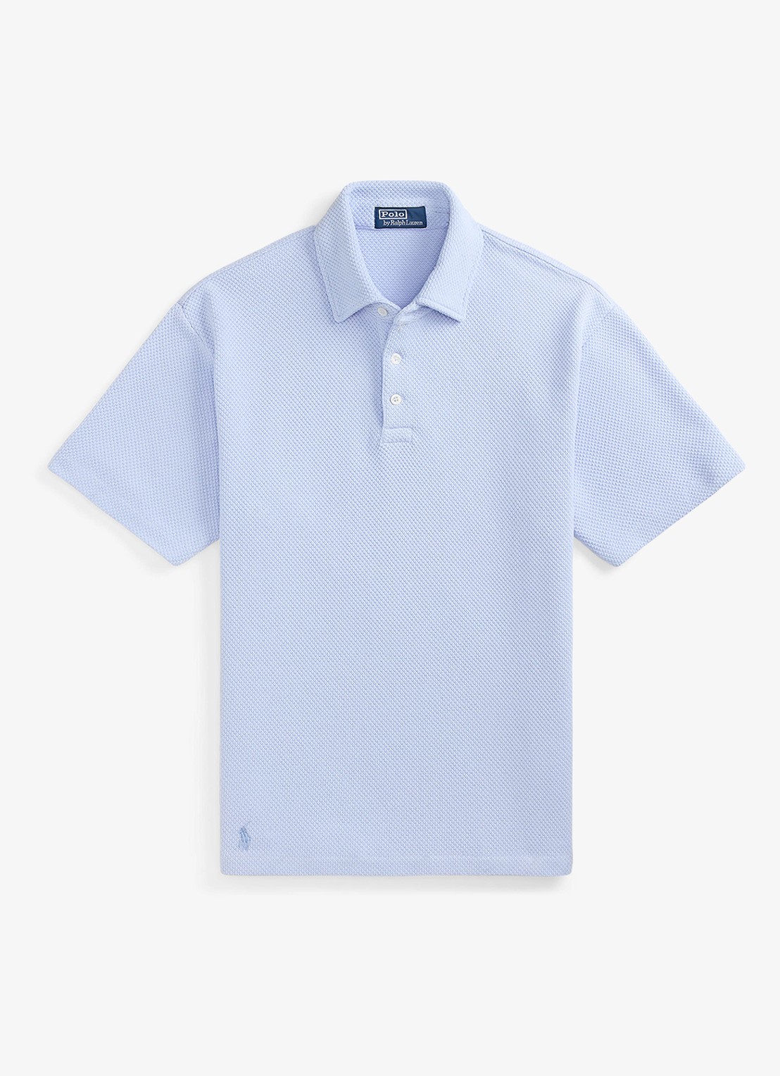 Ralph Lauren Standard fit polo van piqué katoen - voorkant pebble blue / blauw