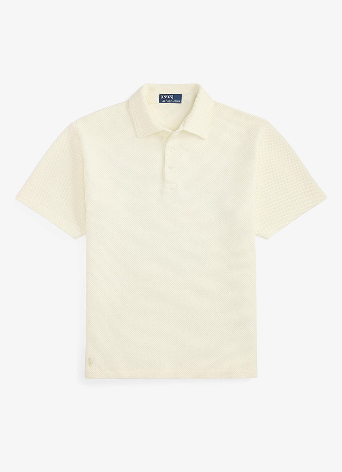 Ralph Lauren Standard fit polo van piqué katoen - voorkant 2 pale cream / crème