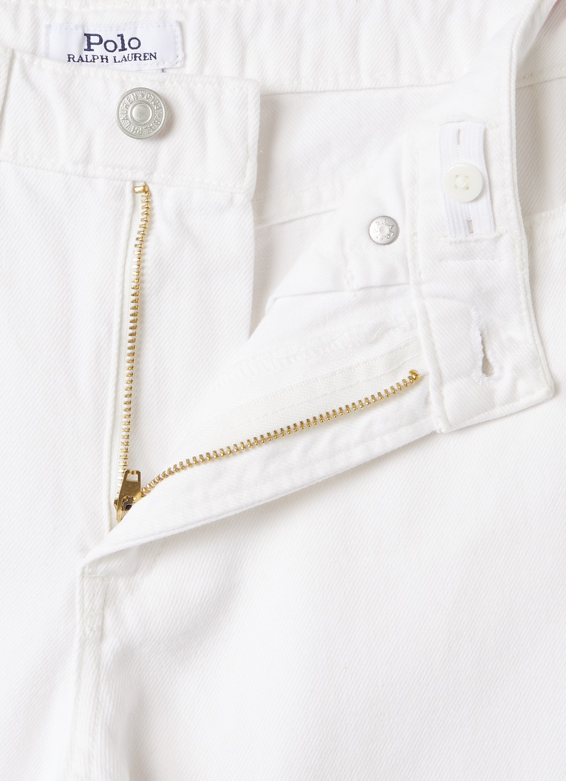 Ralph Lauren Straight fit broek met steekzakken - detail 3 gebroken wit