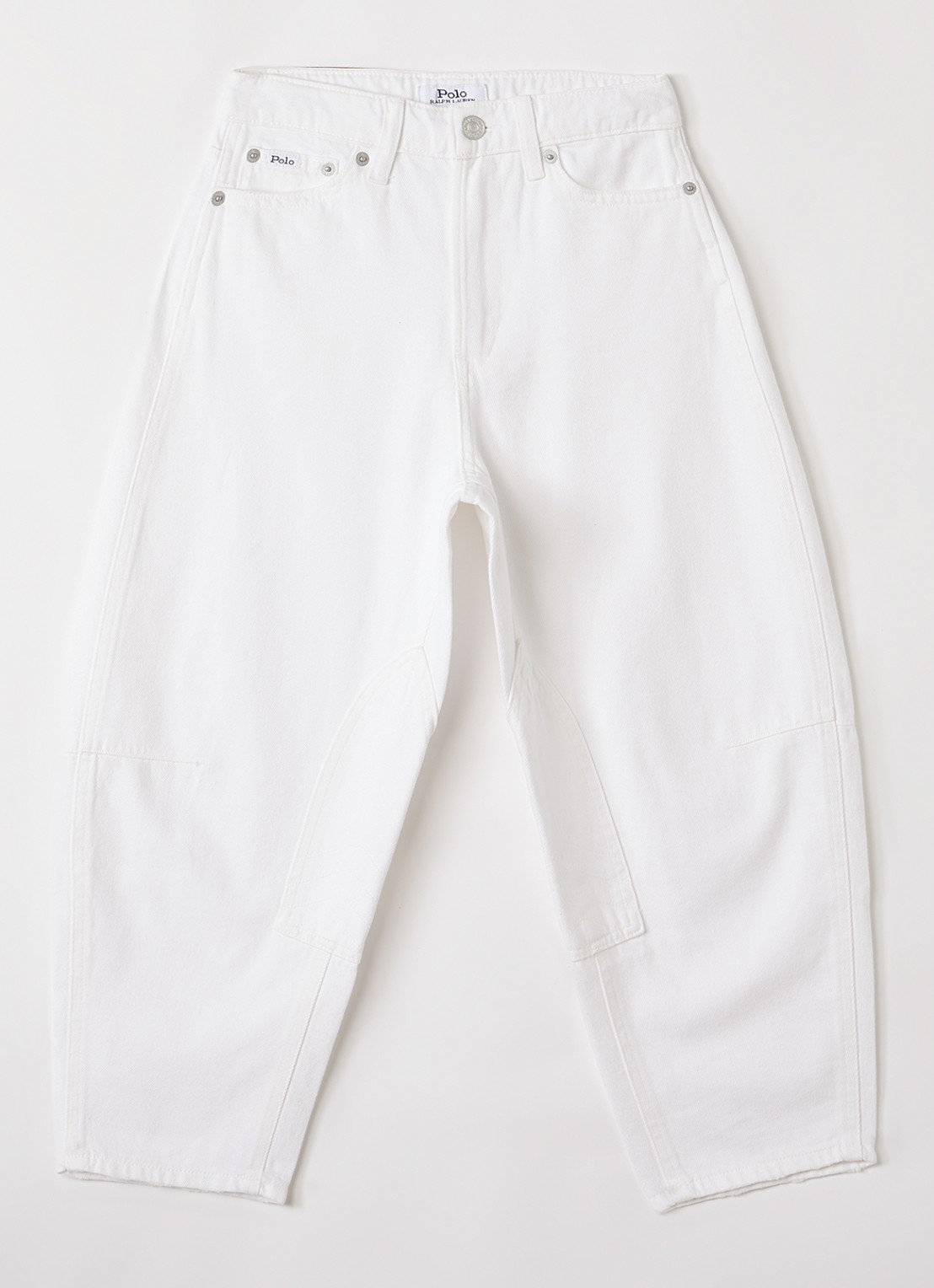 Ralph Lauren Straight fit broek met steekzakken - voorkant gebroken wit