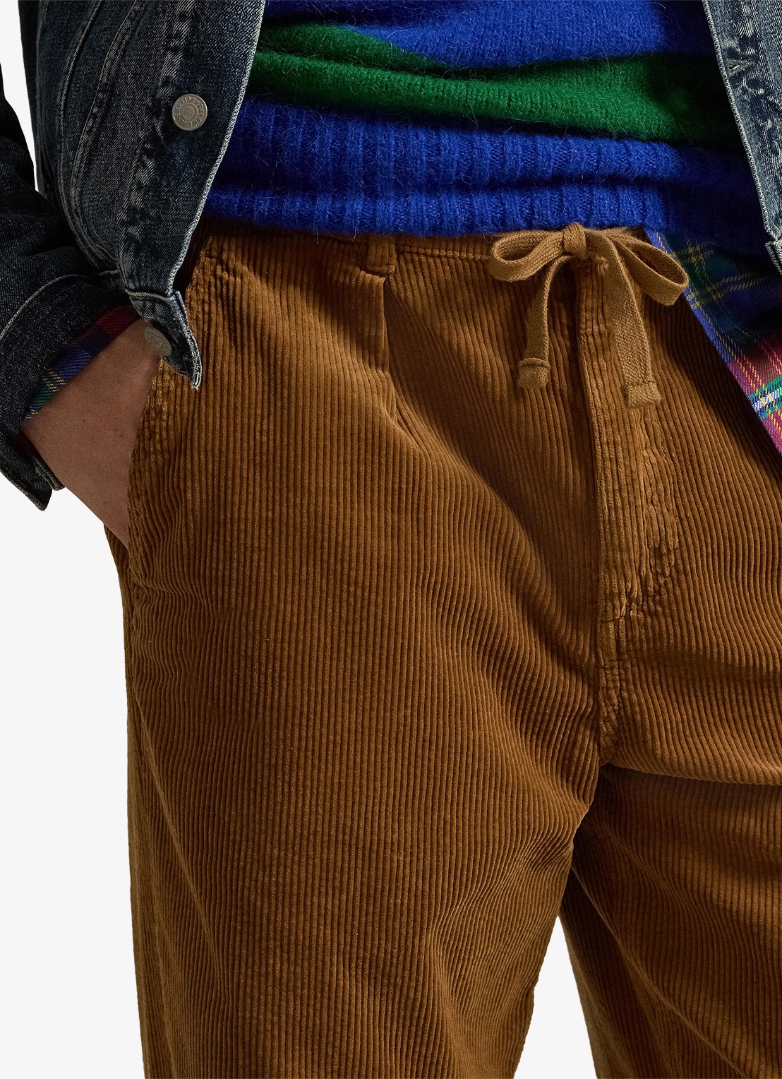 Ralph Lauren Straight fit broek van corduroy - detail 3 workwear tan / bruin