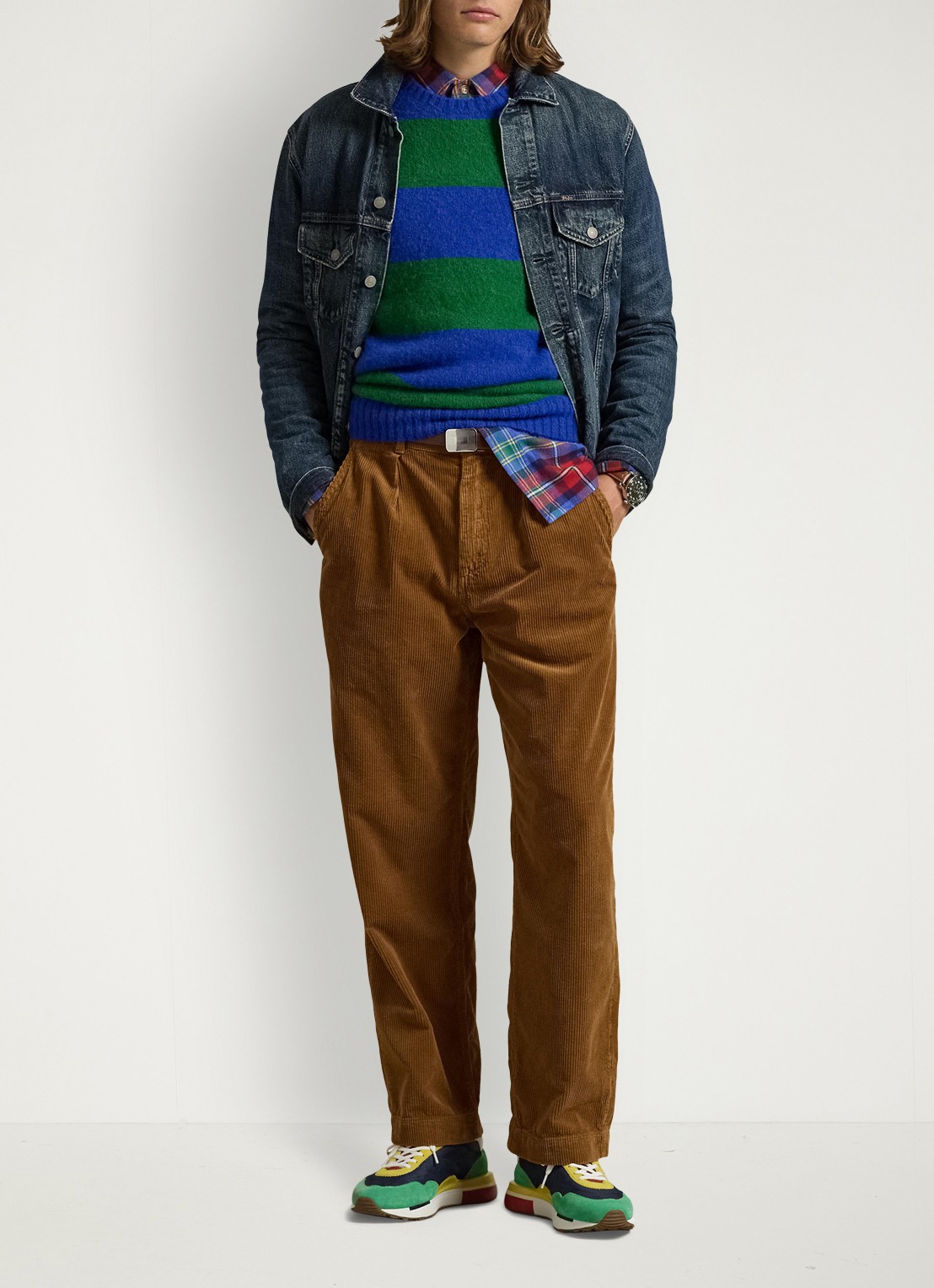 Ralph Lauren Straight fit broek van corduroy - voorkant 5 workwear tan / bruin