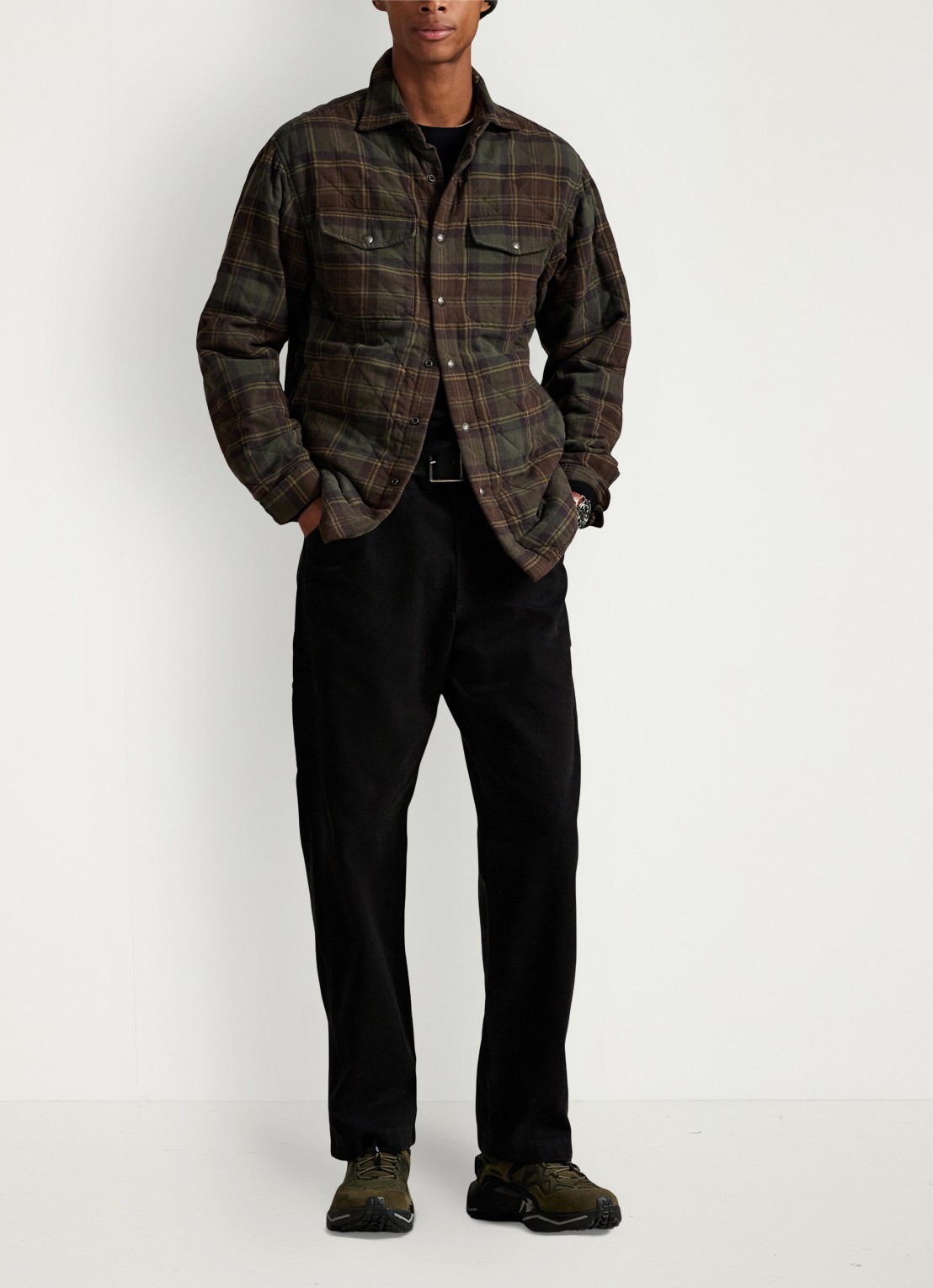 Ralph Lauren Straight fit cargobroek met steekzakken - voorkant 3 polo black / zwart