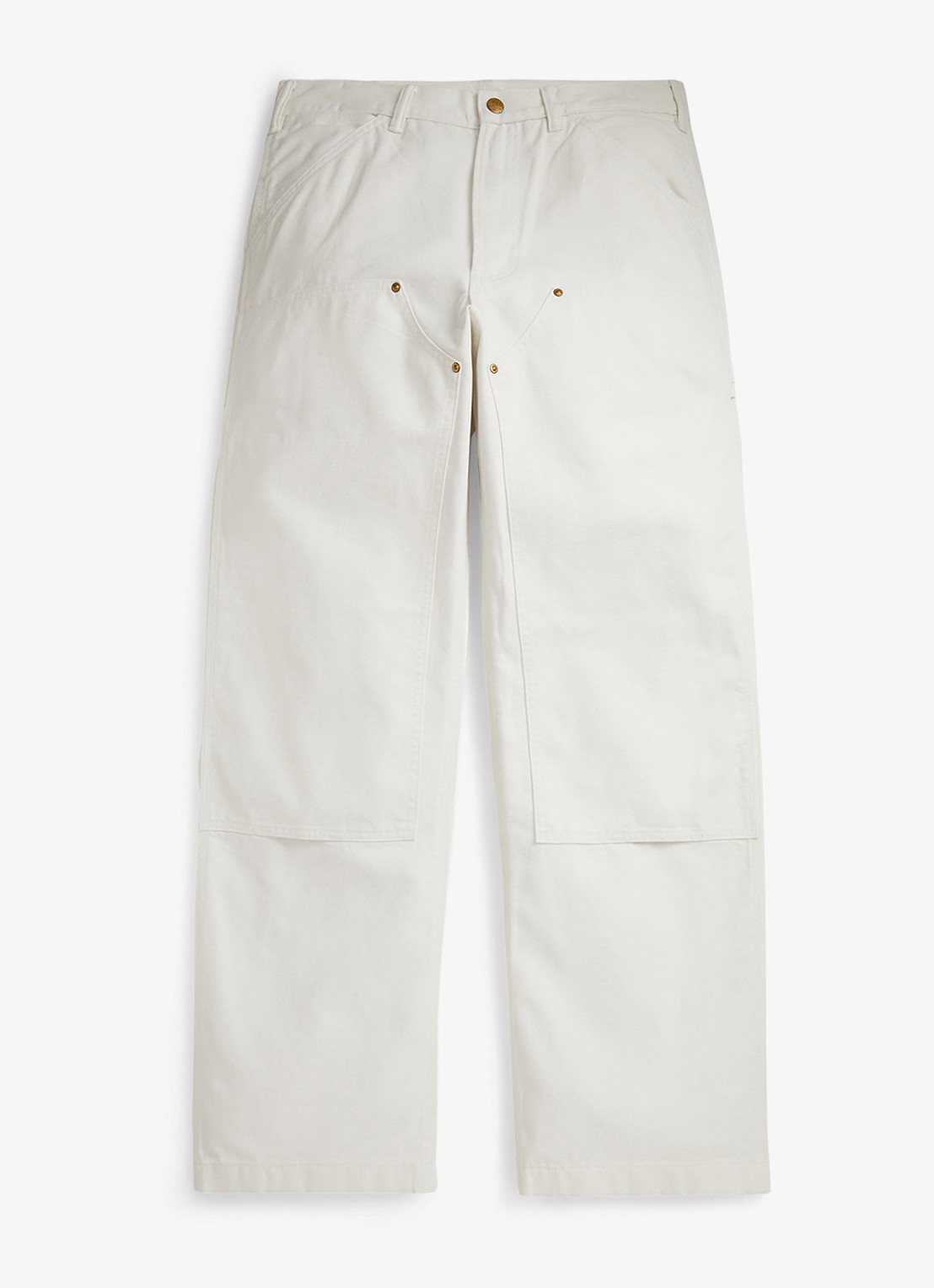 Ralph Lauren Straight fit cargobroek van katoen - voorkant 2 deckwash white / wit