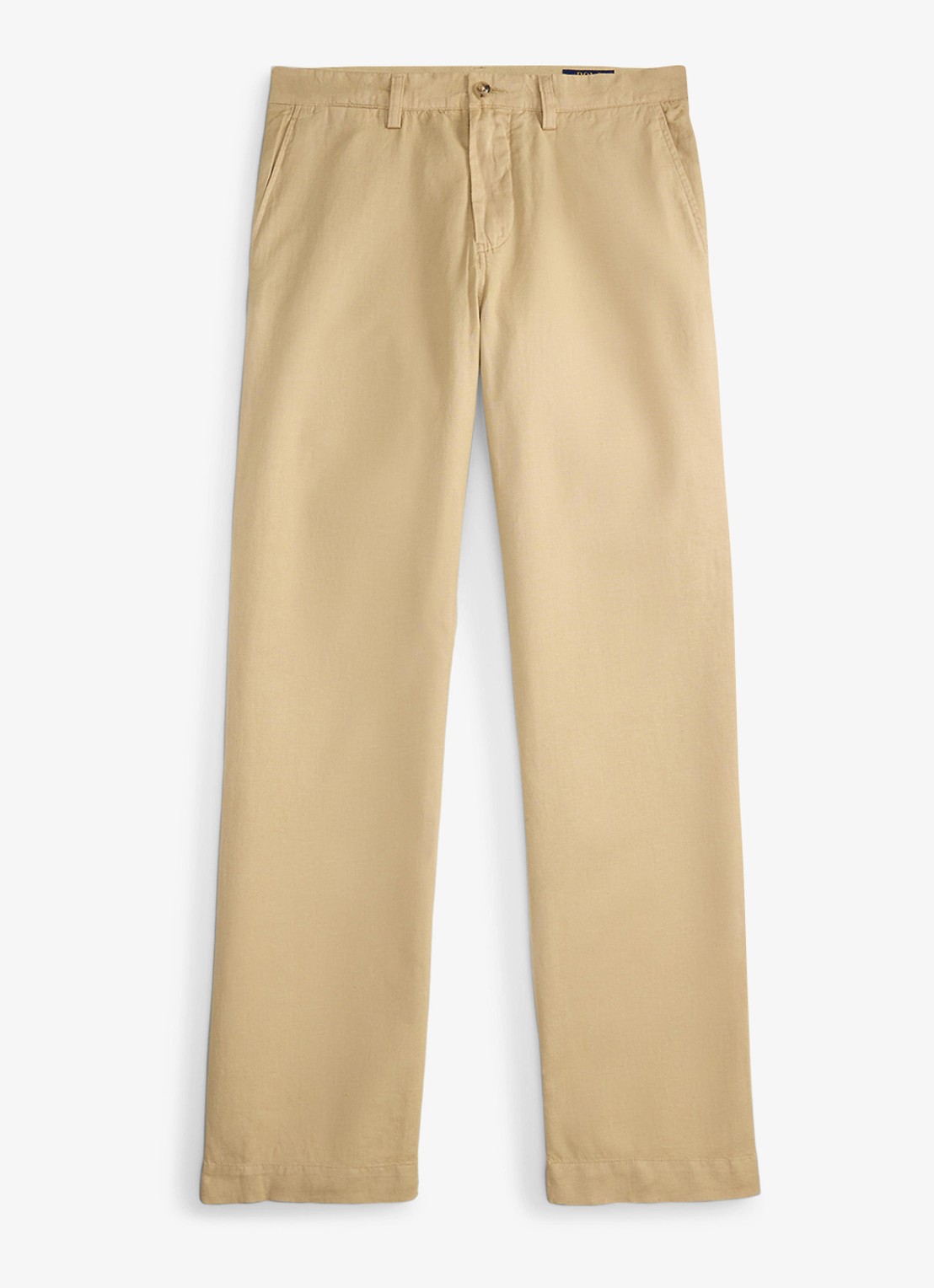 Ralph Lauren Straight fit chino in linnenblend - voorkant 3 coastal beige / beige