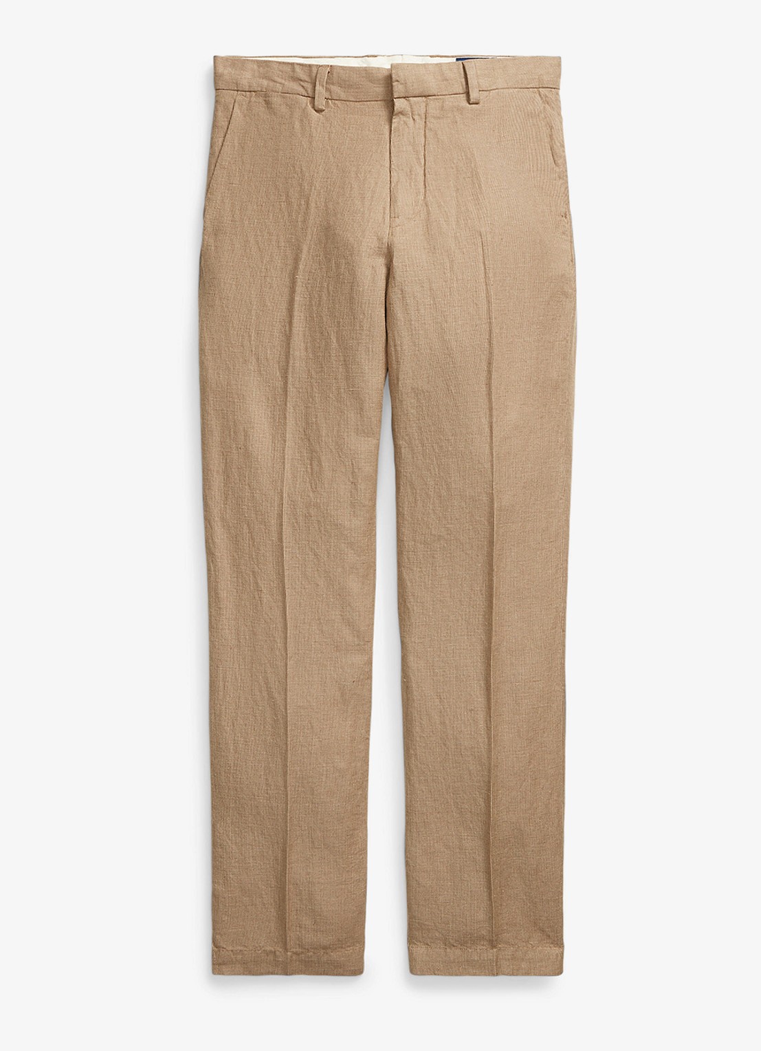Ralph Lauren Straight fit chino in linnenblend - voorkant 5 vintage khaki mini hounds