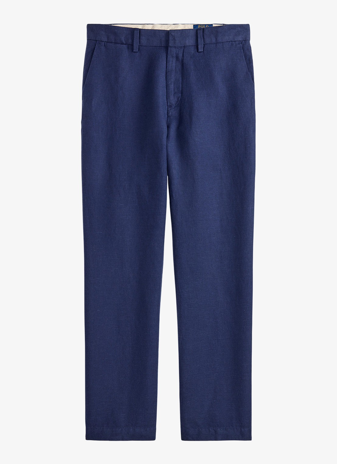 Ralph Lauren Straight fit chino in linnenblend - voorkant 3 newport navy mini houndstooth