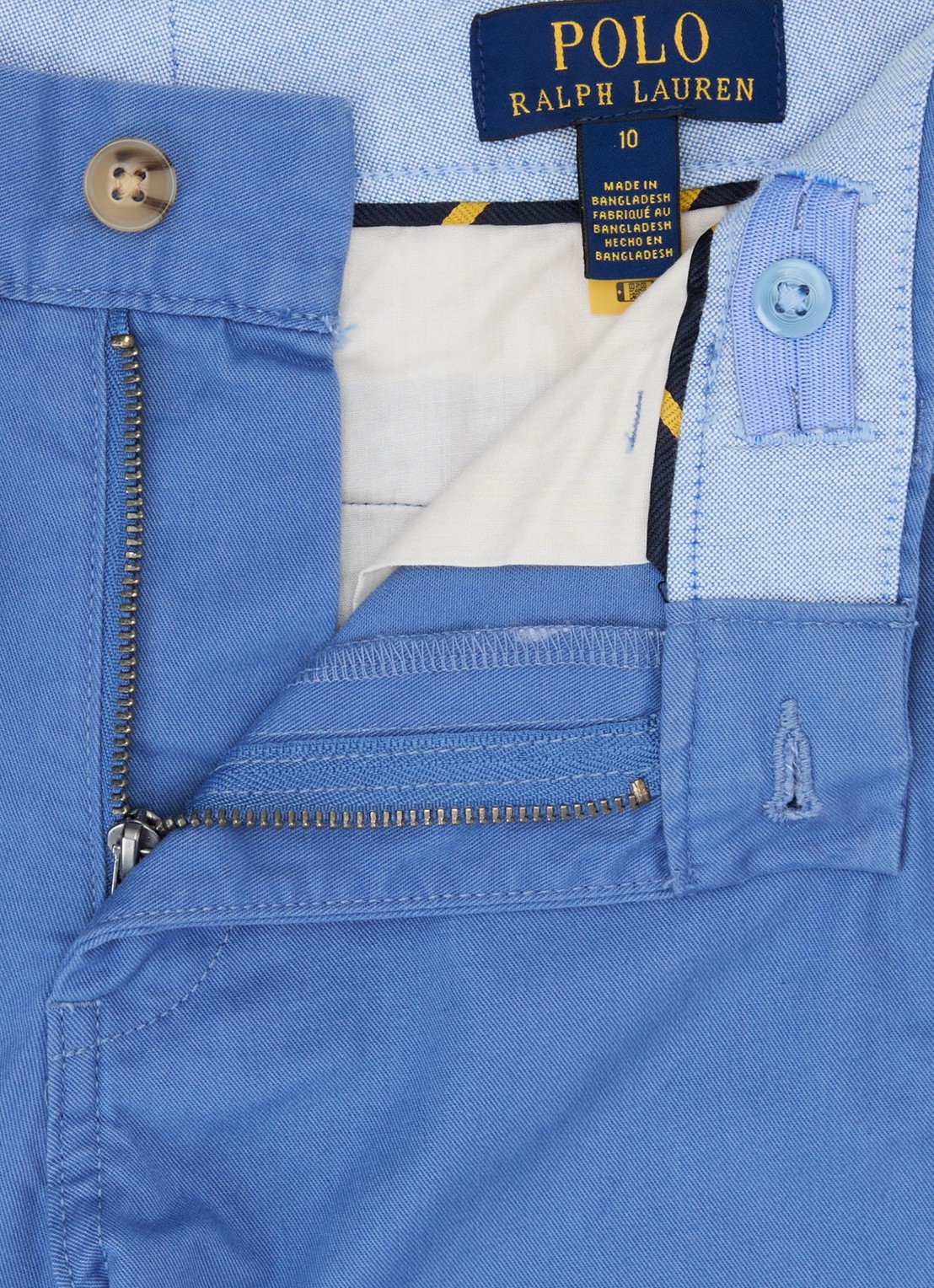 Ralph Lauren Straight fit chino met ceintuur - detail 3 blauw