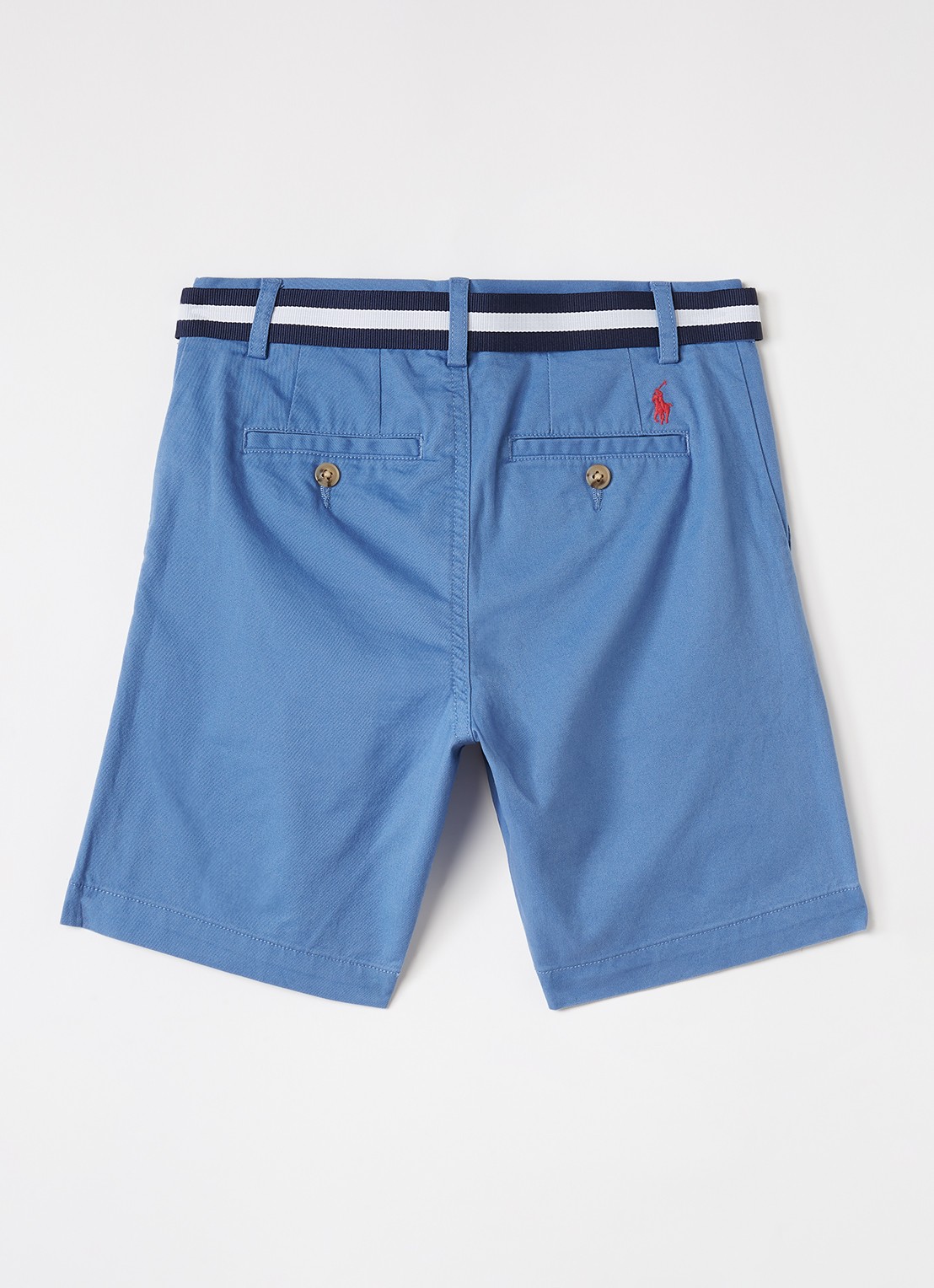 Ralph Lauren Straight fit chino met ceintuur - voorkant 2 blauw