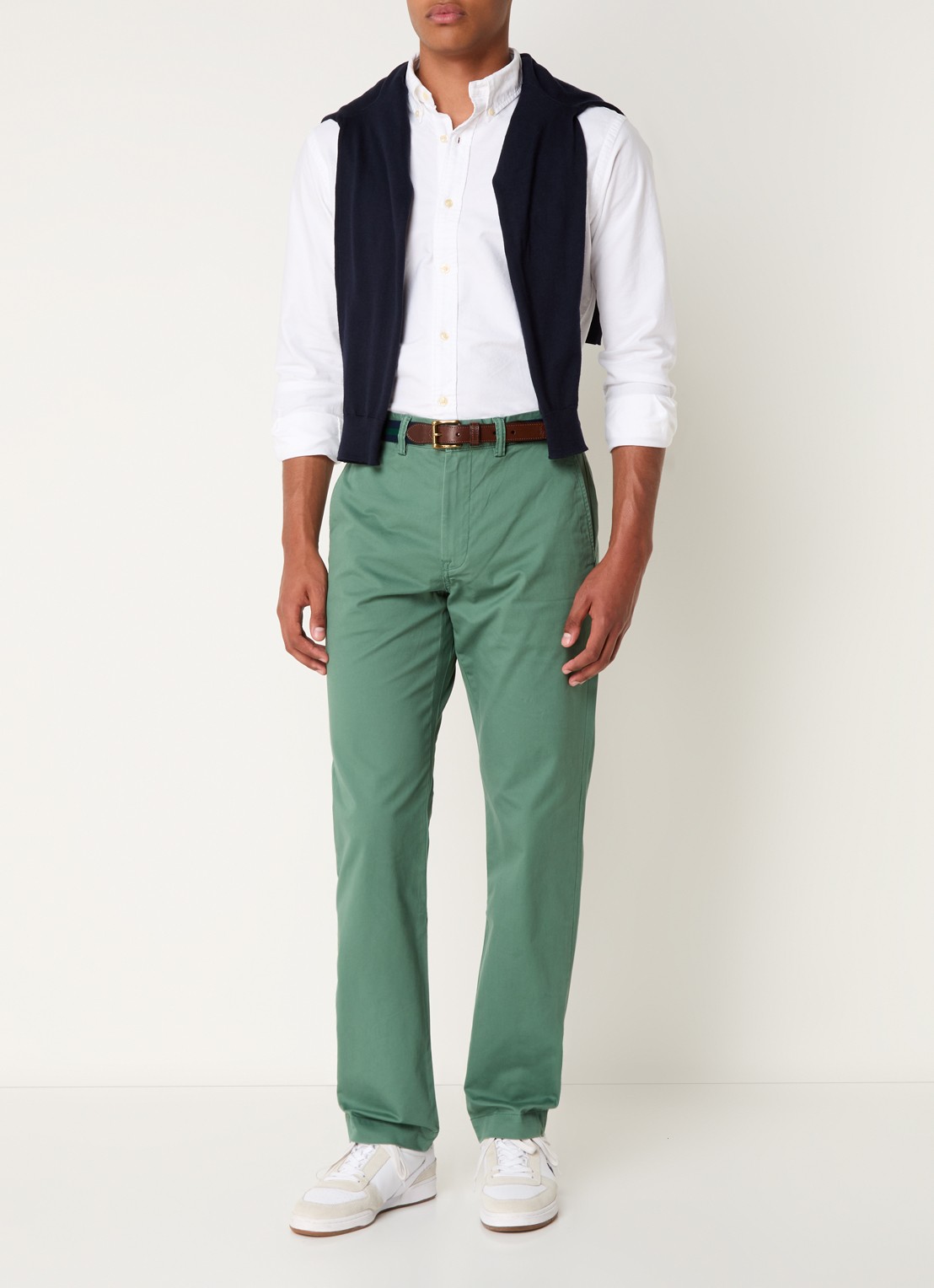 Ralph Lauren Straight fit chino met steekzakken - voorkant 2 washed forest / zeegroen