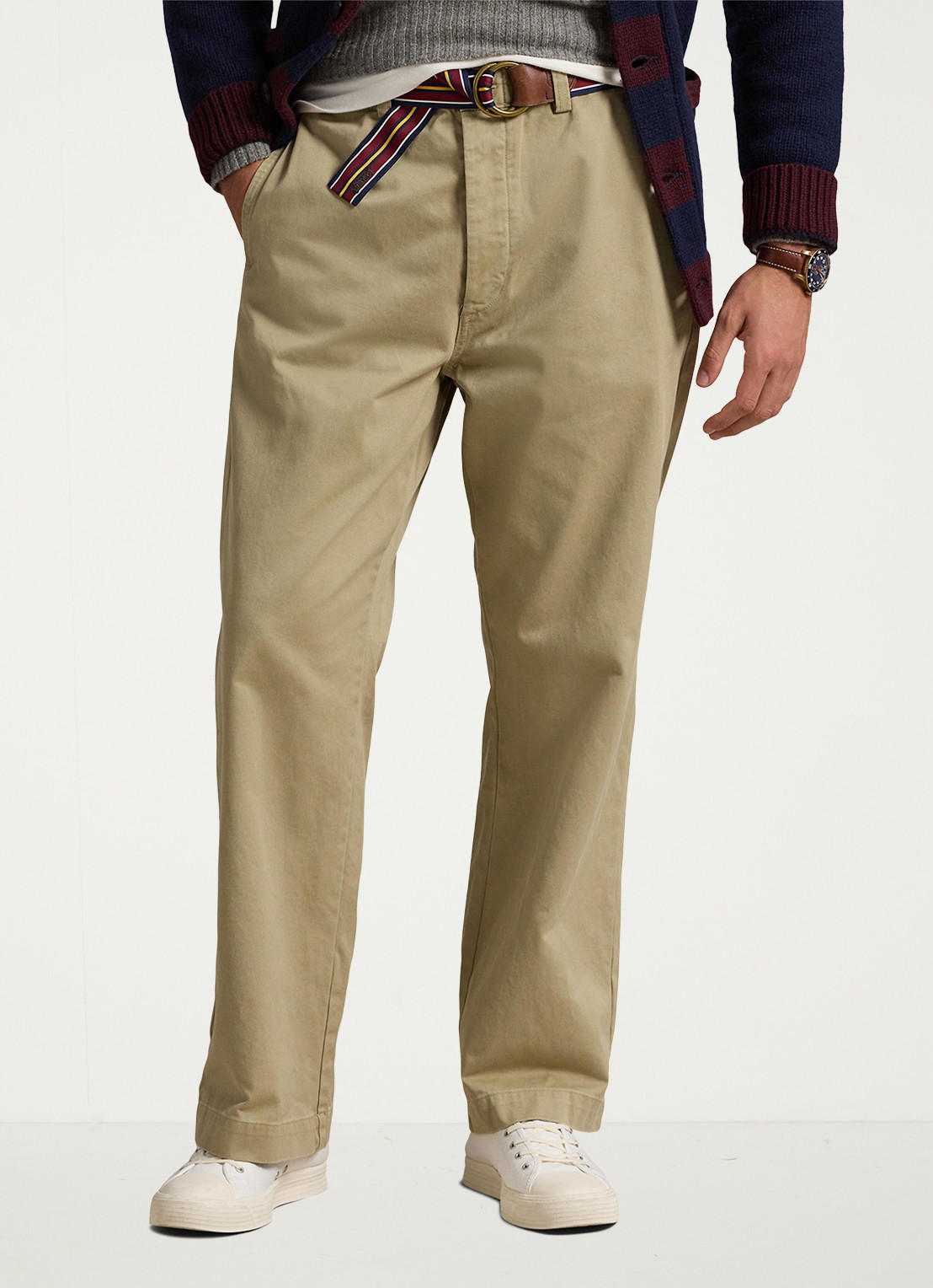 Ralph Lauren Straight fit chino met steekzakken - detail 2 khaki / khaki