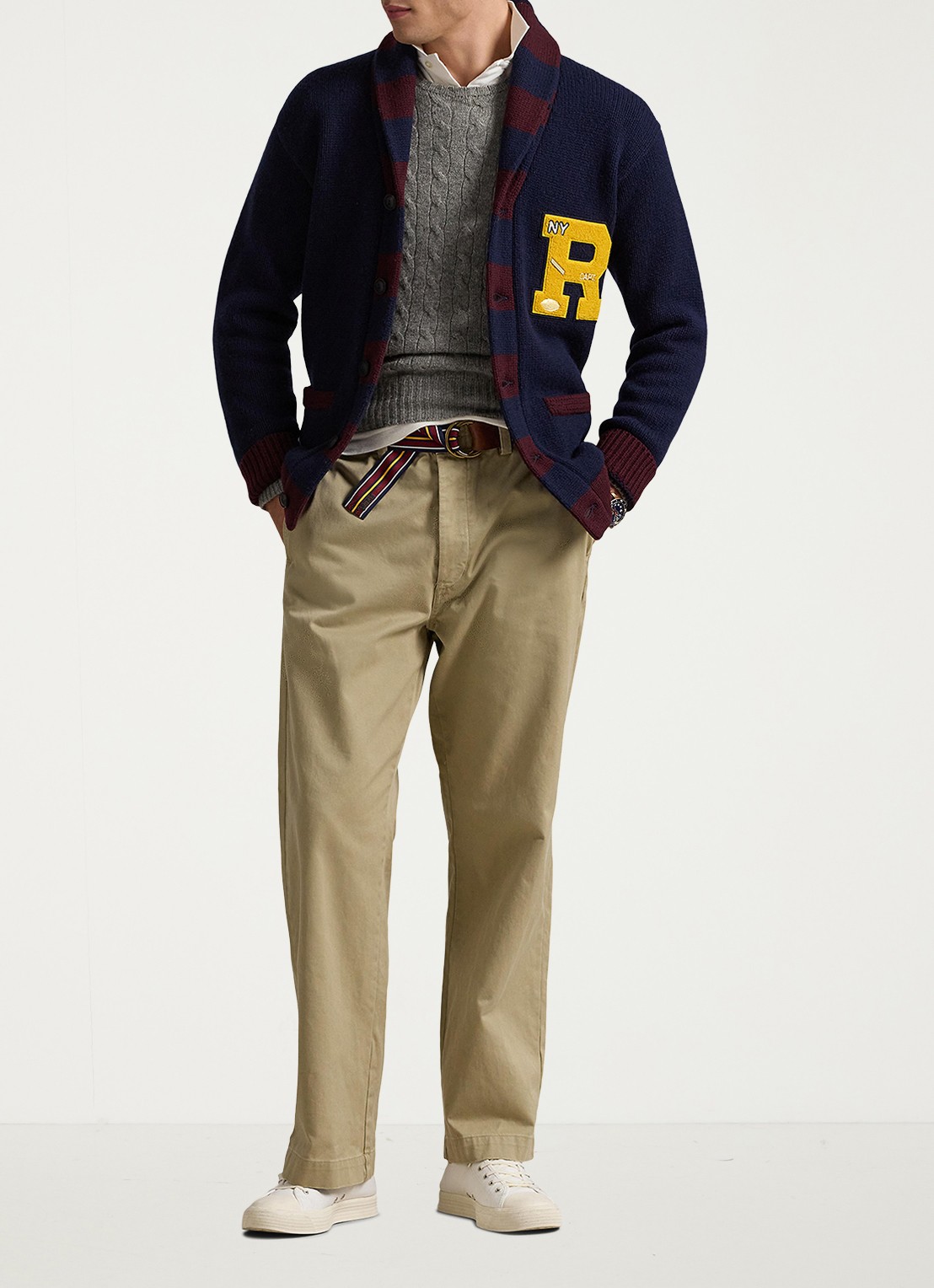 Ralph Lauren Straight fit chino met steekzakken - voorkant 5 khaki / khaki