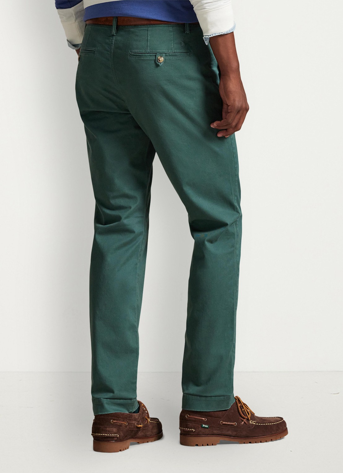 Ralph Lauren Straight fit chino met steekzakken - achterkant charter green
