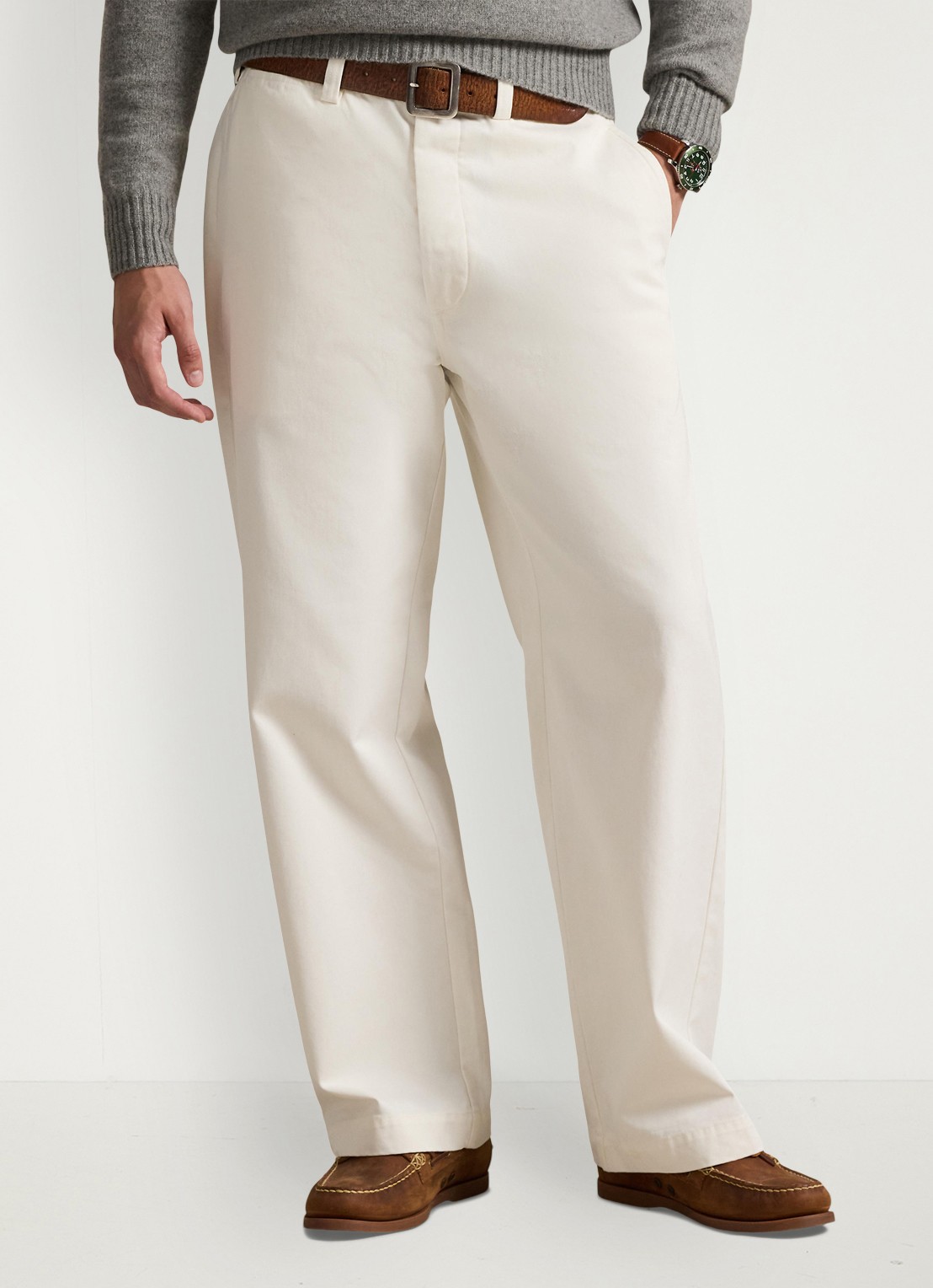 Ralph Lauren Straight fit chino met steekzakken - detail 2 deckwash white / wit
