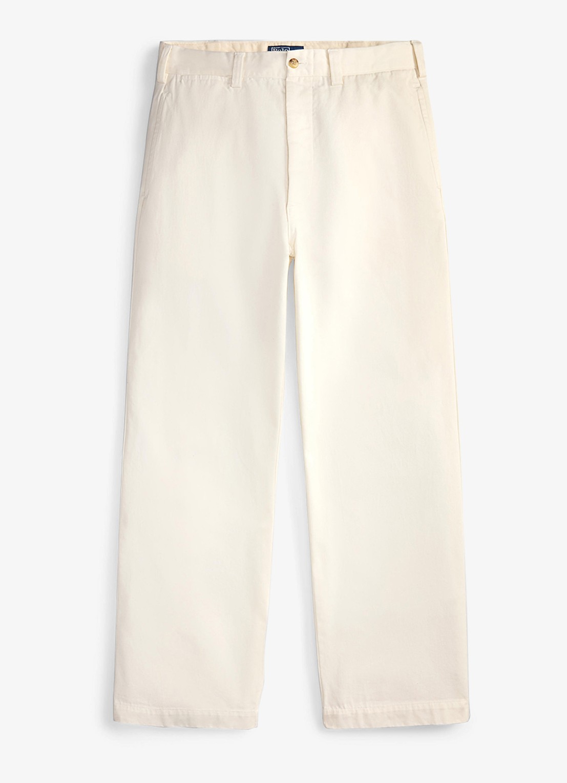 Ralph Lauren Straight fit chino met steekzakken - voorkant 4 deckwash white / wit