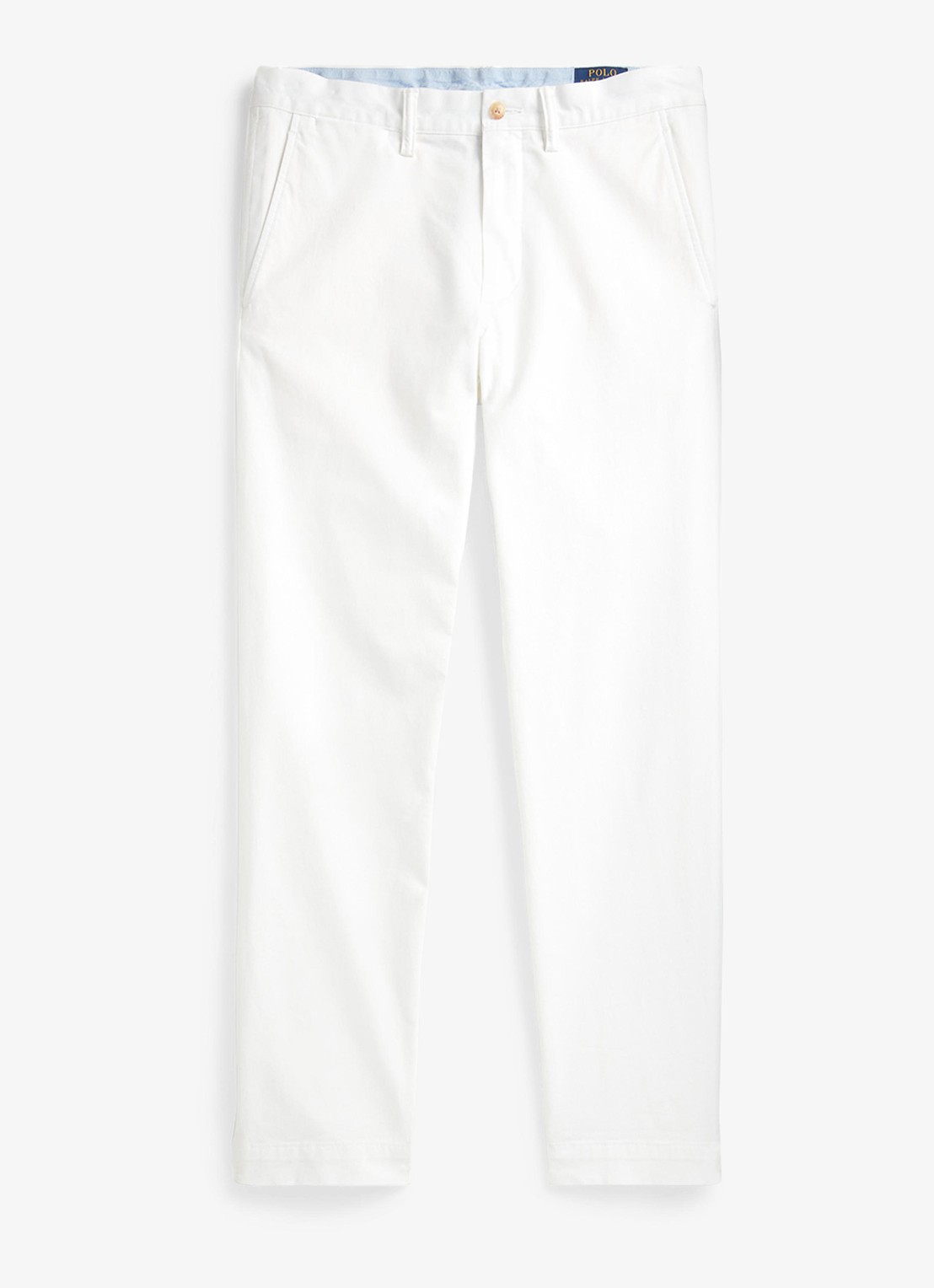 Ralph Lauren Straight fit chino met steekzakken - voorkant 5 ceramic white / wit