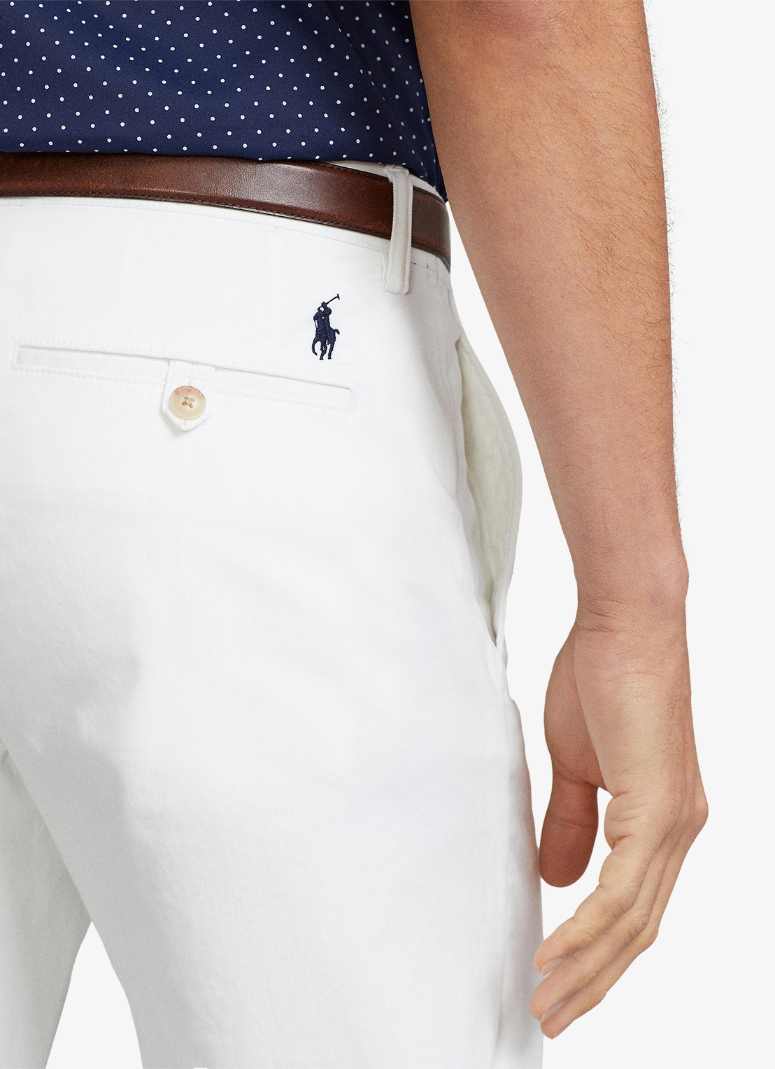 Ralph Lauren Straight fit chino met steekzakken - detail 3 ceramic white / wit