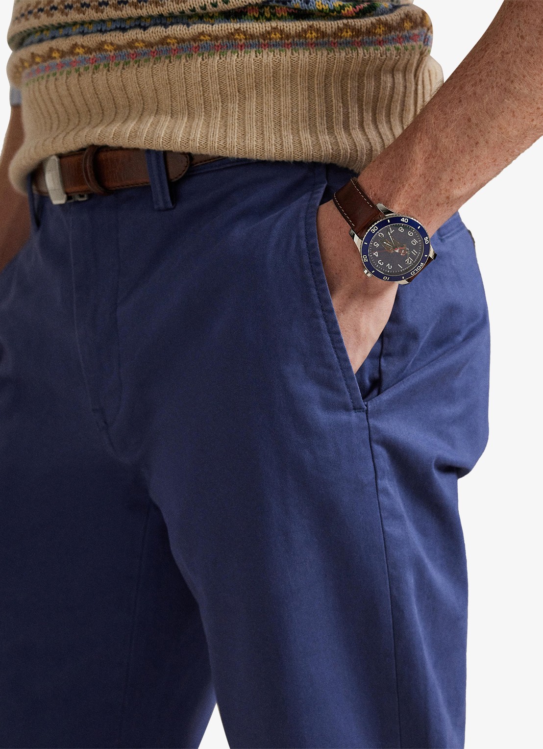 Ralph Lauren Straight fit chino met steekzakken - detail 2 licht navy