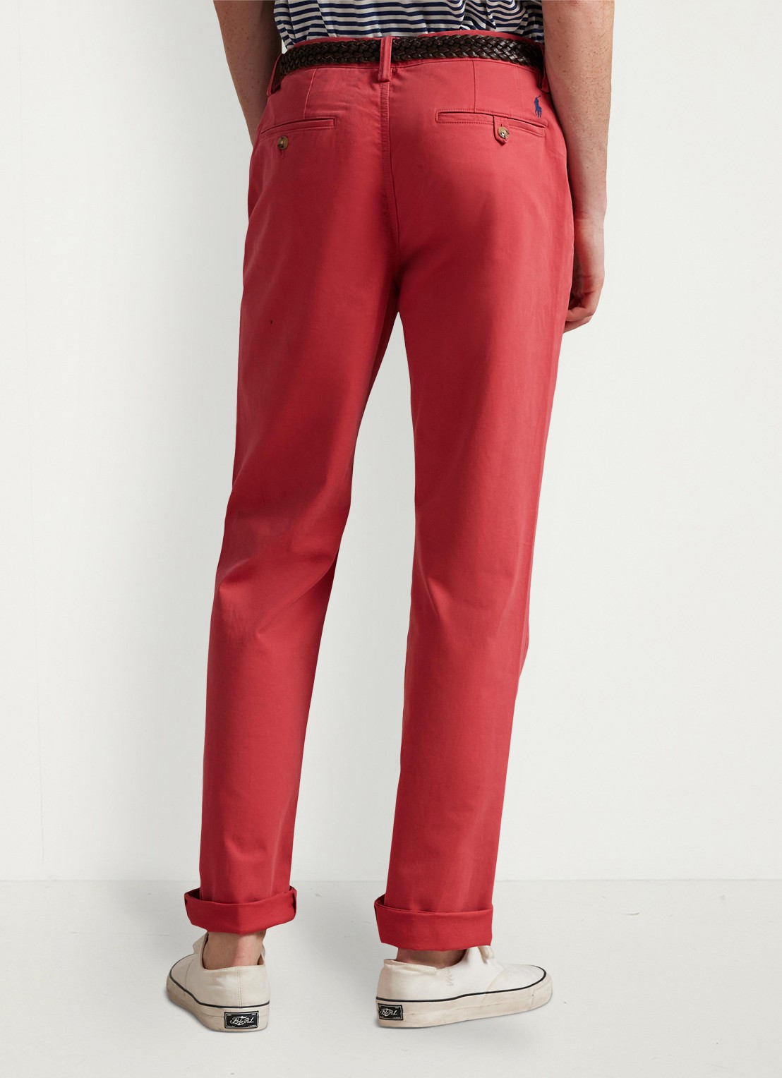 Ralph Lauren Straight fit chino met steekzakken - achterkant 3 nantucket red