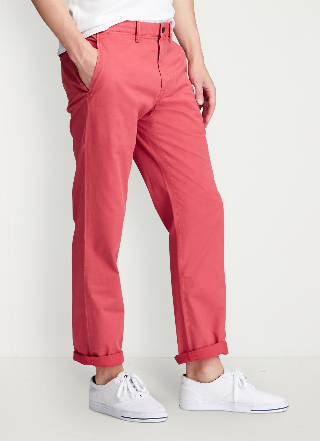 Ralph Lauren Straight fit chino met steekzakken - detail 5 nantucket red