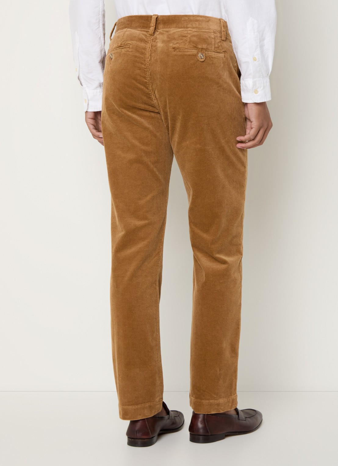 Ralph Lauren Straight fit chino van corduroy met stretch - achterkant 6 camel