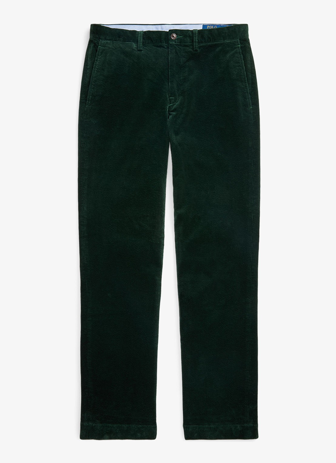 Ralph Lauren Straight fit chino van corduroy met stretch - voorkant college green / donkergroen
