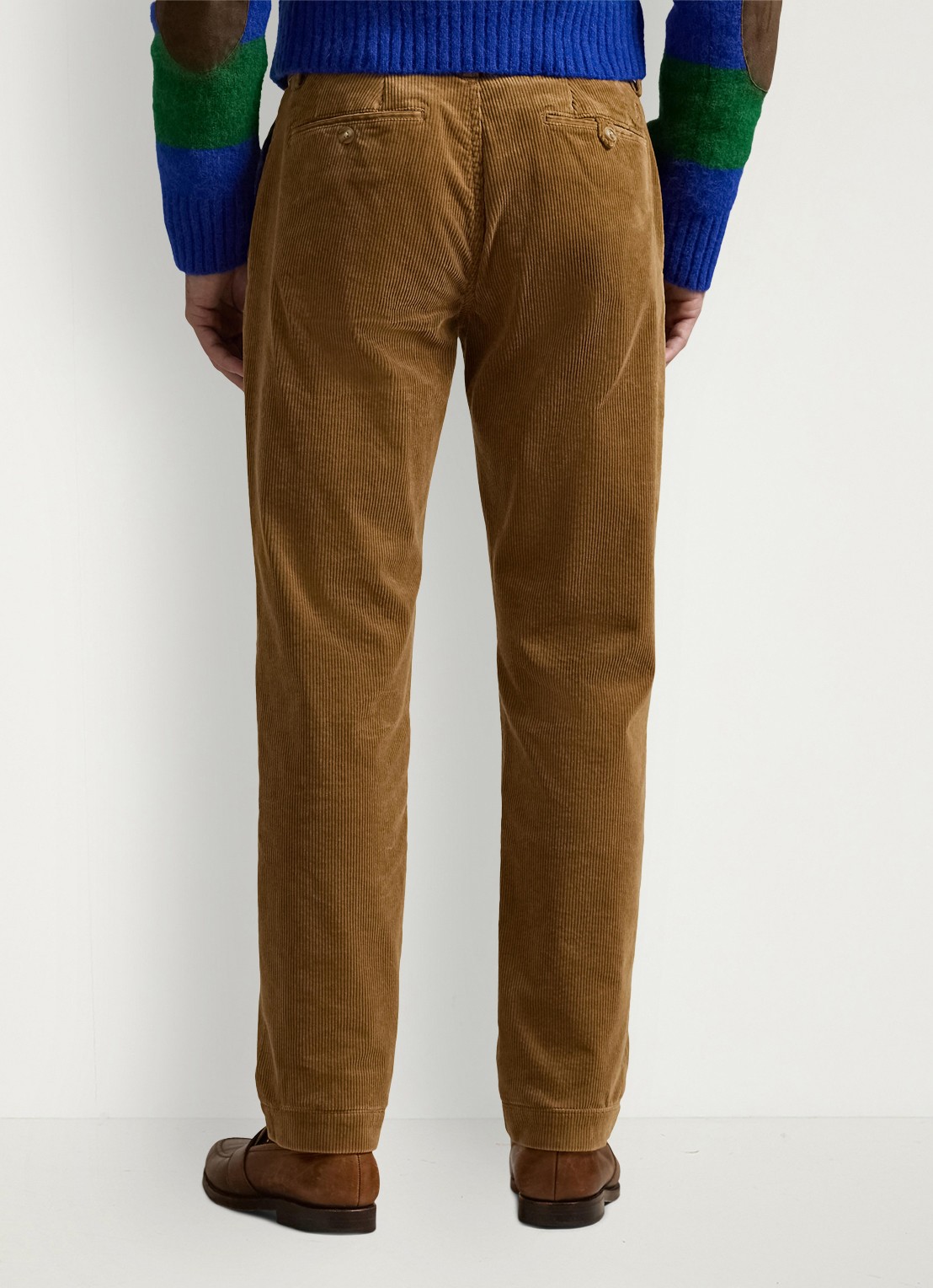 Ralph Lauren Straight fit chino van corduroy met stretch - achterkant 5 golden brown / khaki