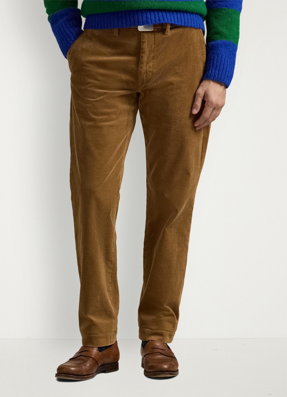 Ralph Lauren Straight fit chino van corduroy met stretch - detail 3 golden brown / khaki