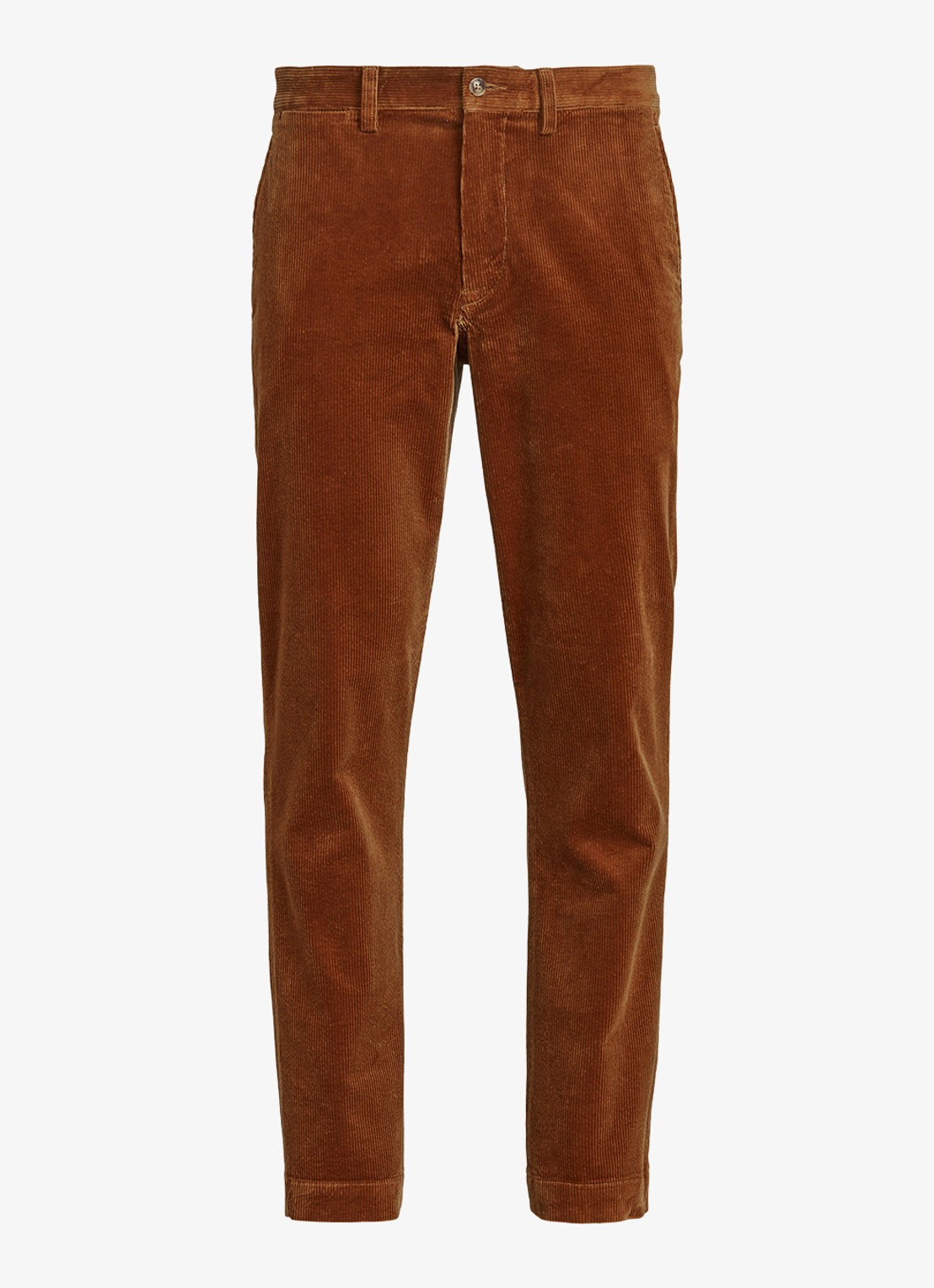 Ralph Lauren Straight fit chino van corduroy met stretch - voorkant golden brown / khaki