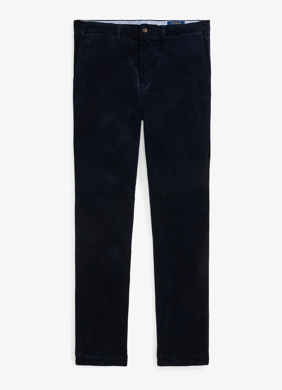 Ralph Lauren Straight fit chino van corduroy met stretch - voorkant aviator navy / donkerblauw
