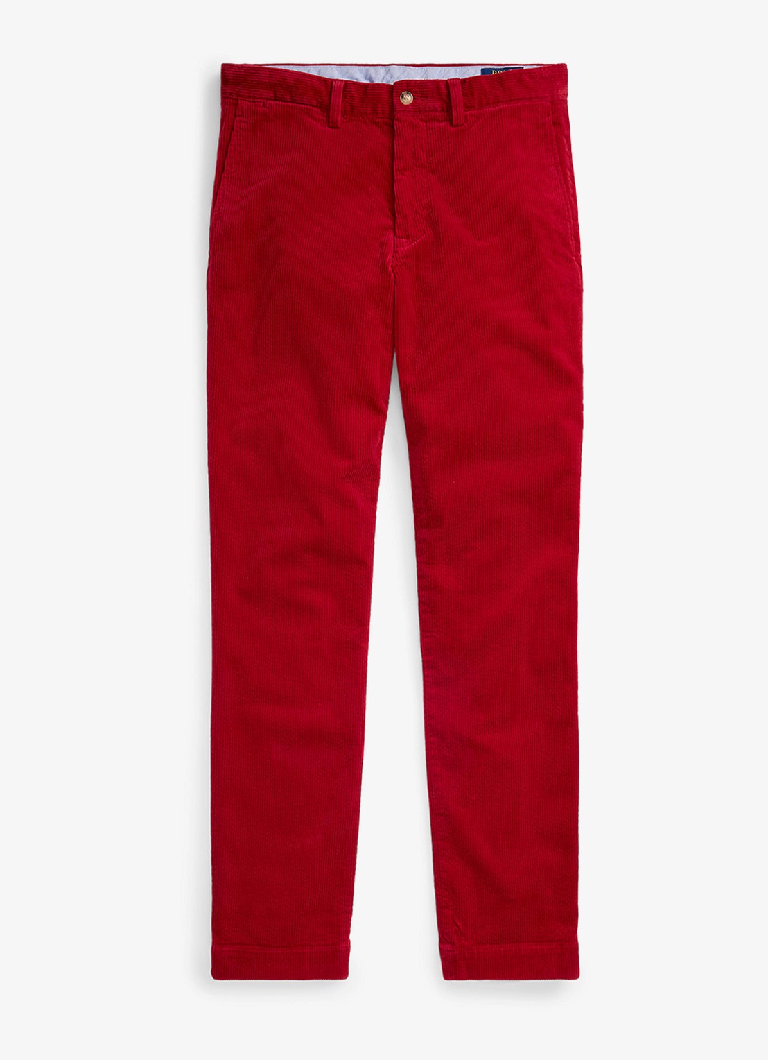 Ralph Lauren Straight fit chino van corduroy met stretch - voorkant ralph red x-42x9 / rood