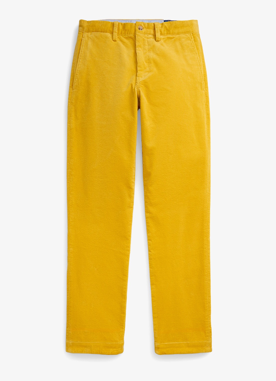 Ralph Lauren Straight fit chino van corduroy met stretch - voorkant charles yellow / geel