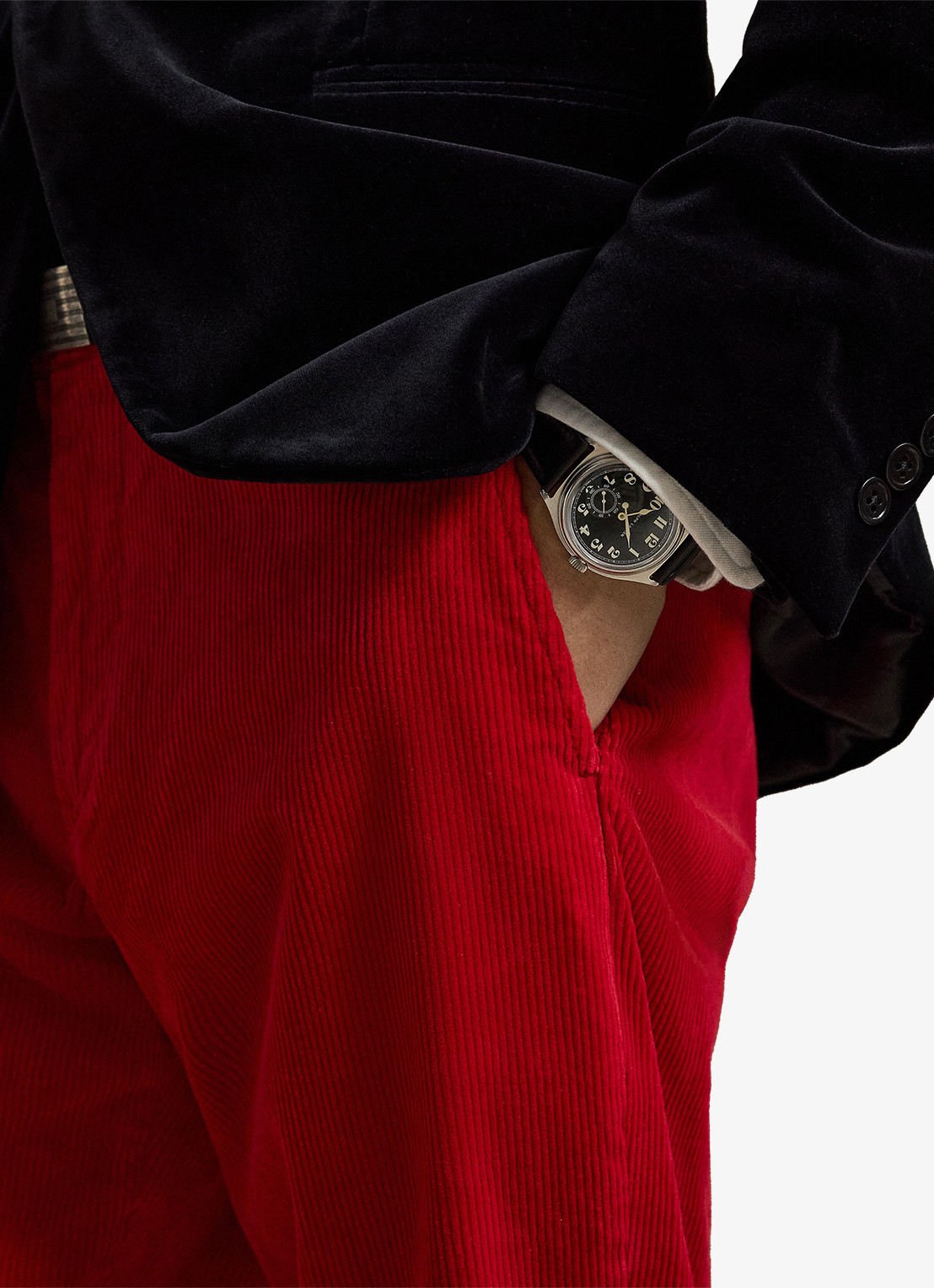 Ralph Lauren Straight fit chino van corduroy met stretch - detail 3 ralph red / rood