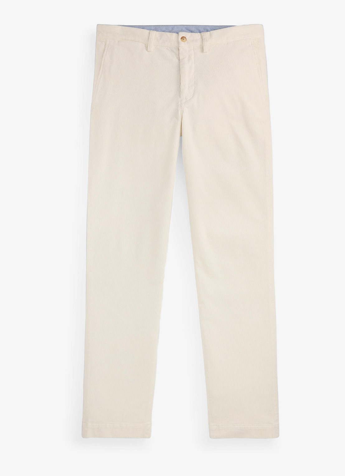 Ralph Lauren Straight fit chino van corduroy met stretch - voorkant warm white / gebroken wit