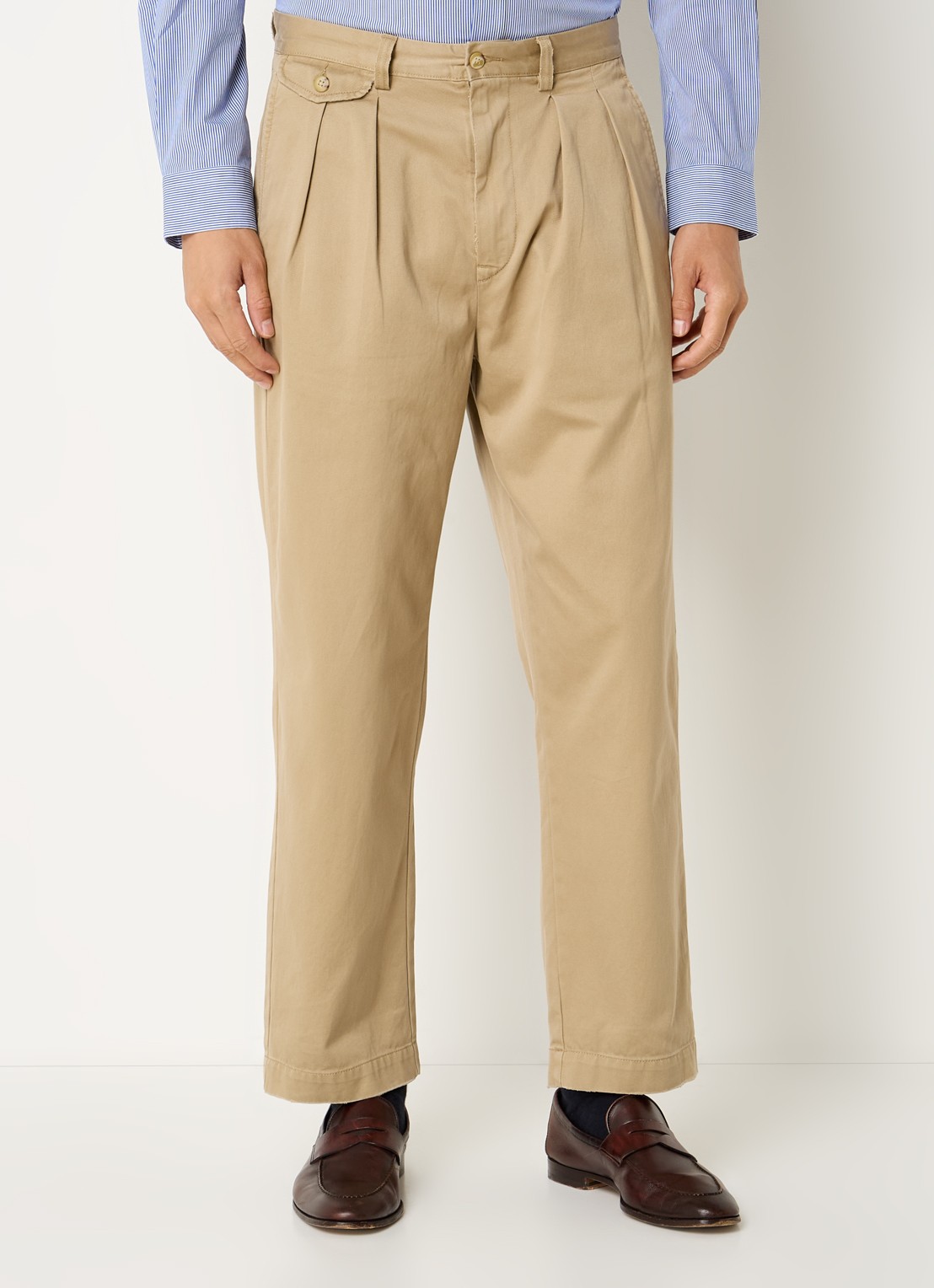 Ralph Lauren Straight fit cropped chino met plooidetail - detail 6 rl khaki / khaki