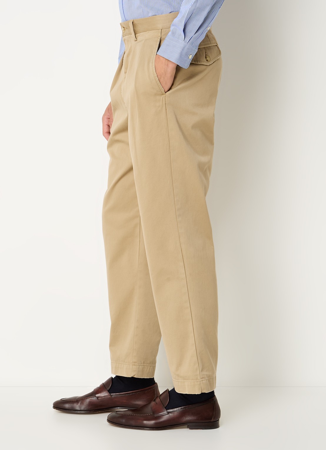 Ralph Lauren Straight fit cropped chino met plooidetail - detail 7 rl khaki / khaki
