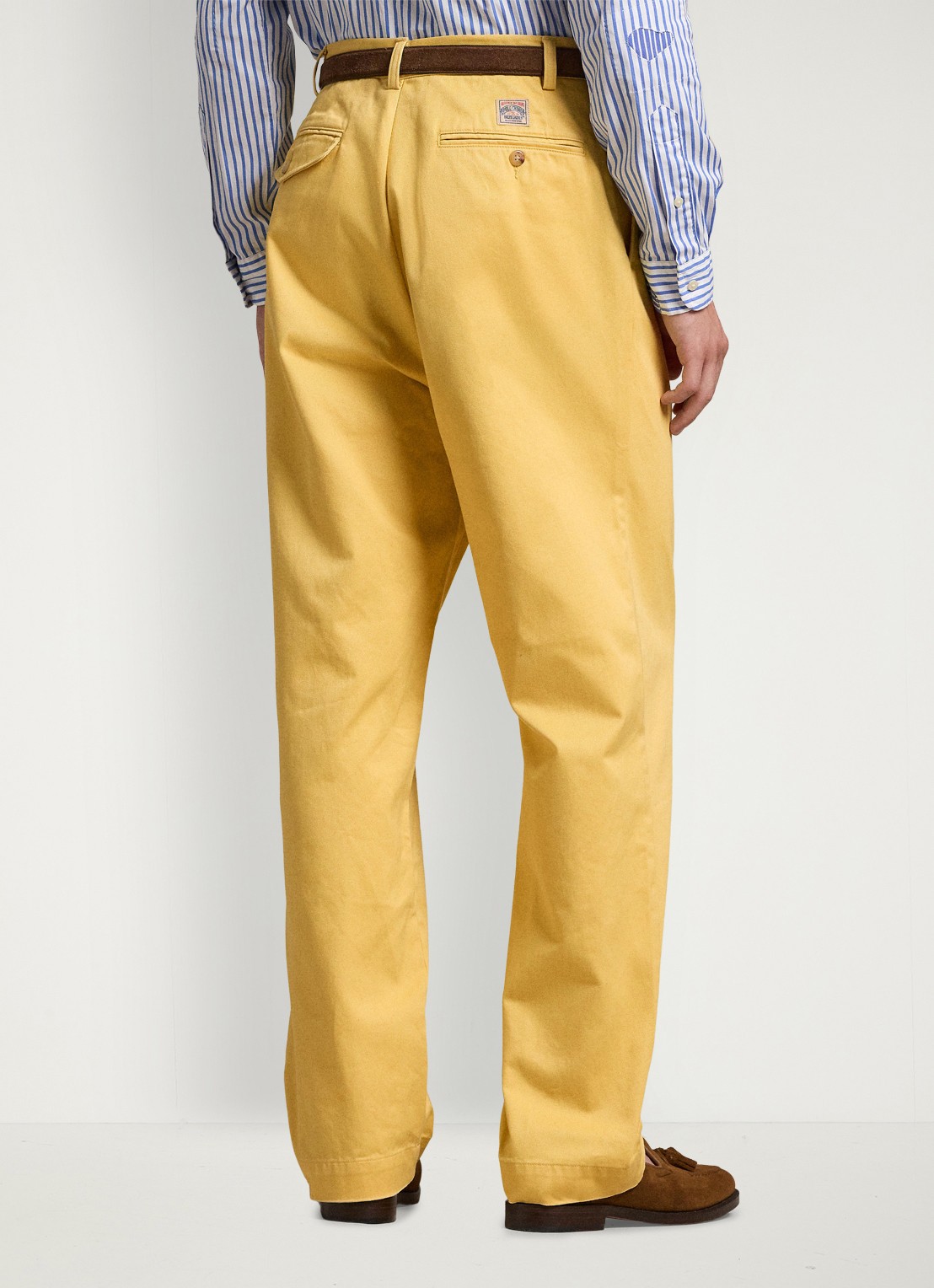 Ralph Lauren Straight fit cropped chino met plooidetail - achterkant corn yellow-30rc