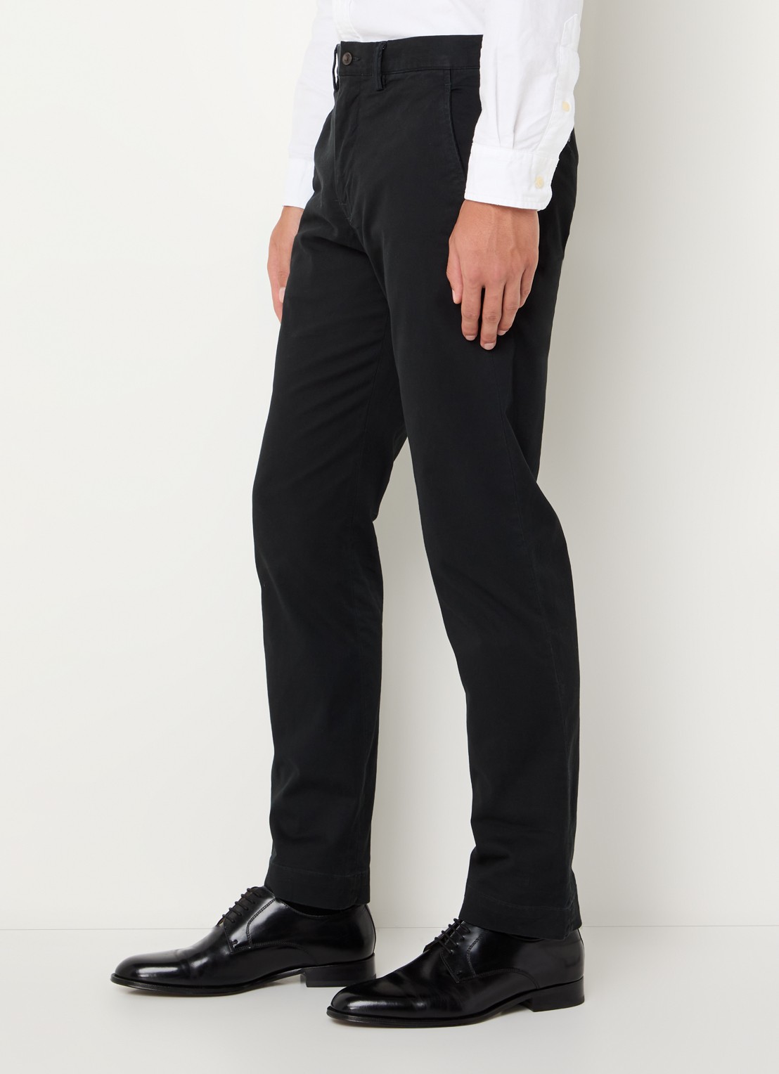 Ralph Lauren Straight fit gewassen chino met stretch - detail 4 polo black / zwart