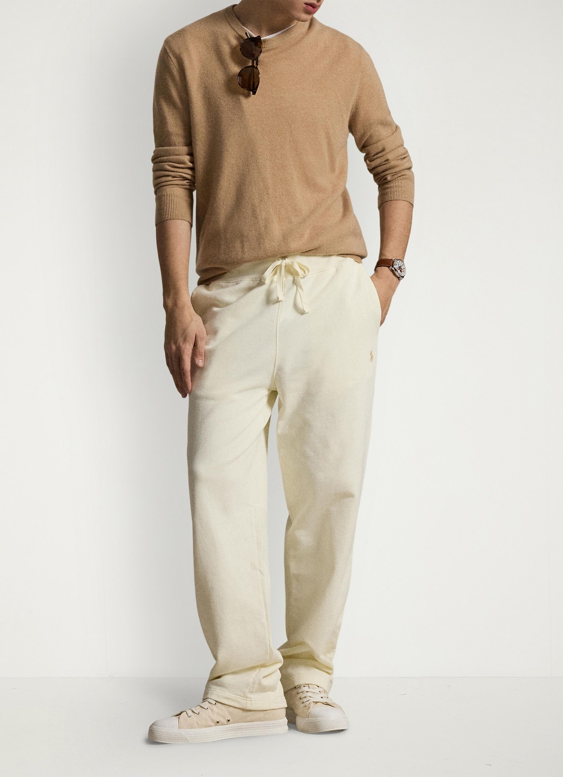 Ralph Lauren Straight fit joggingbroek met steekzakken - detail 3 clubhouse cream-2ygb