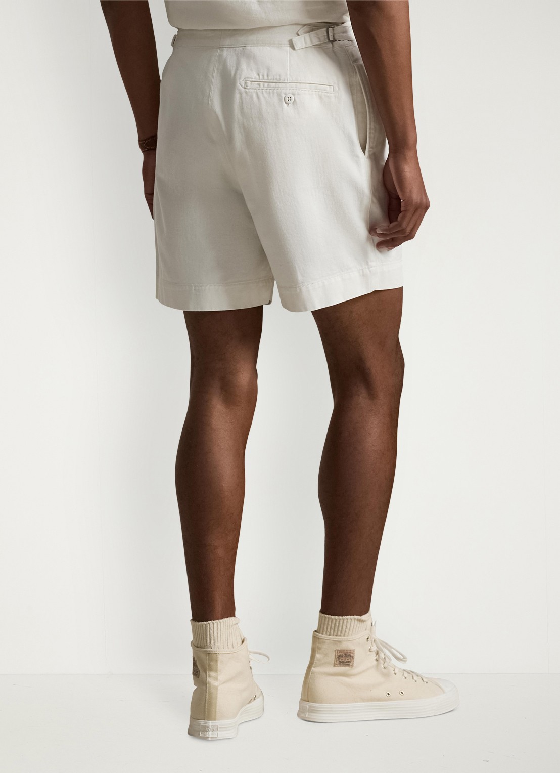 Ralph Lauren Straight fit korte broek met steekzakken - achterkant 5 deckwash white / wit