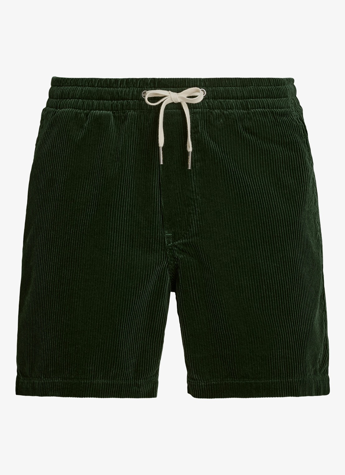 Ralph Lauren Straight fit korte broek van corduroy - voorkant 2 college green / donkergroen
