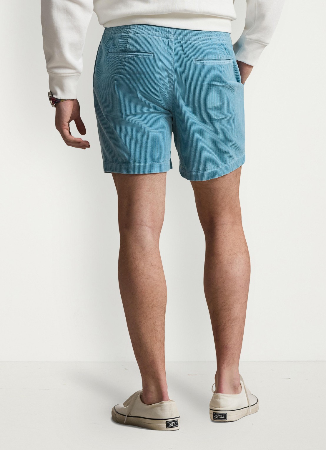 Ralph Lauren Straight fit korte broek van corduroy - achterkant 5 blue note-2lsm
