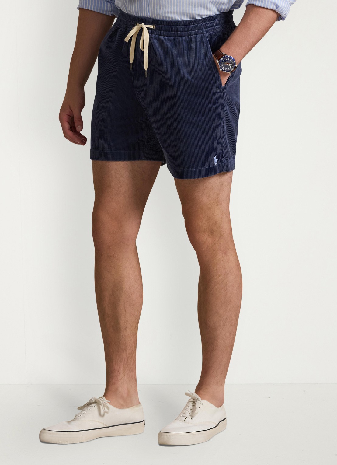 Ralph Lauren Straight fit korte broek van corduroy - detail boston navy-2yth